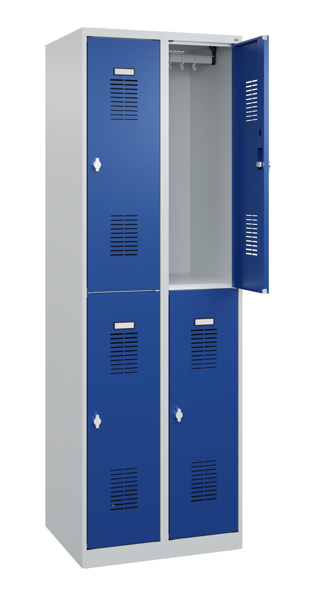 C+P Doppelstöckiger Spind Basis PLUS, 4 Fächer