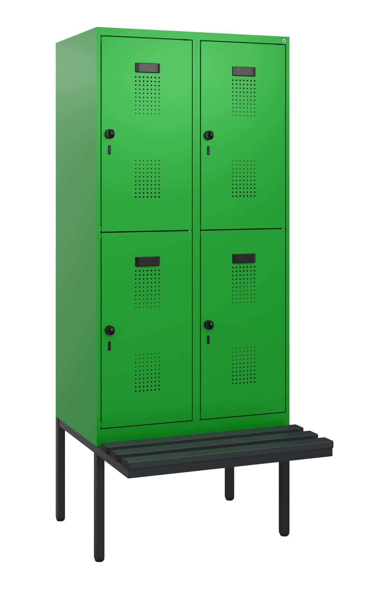 C+P Doppelstock-Spind Evolo PLUS, Bank, 4 Fächer, 