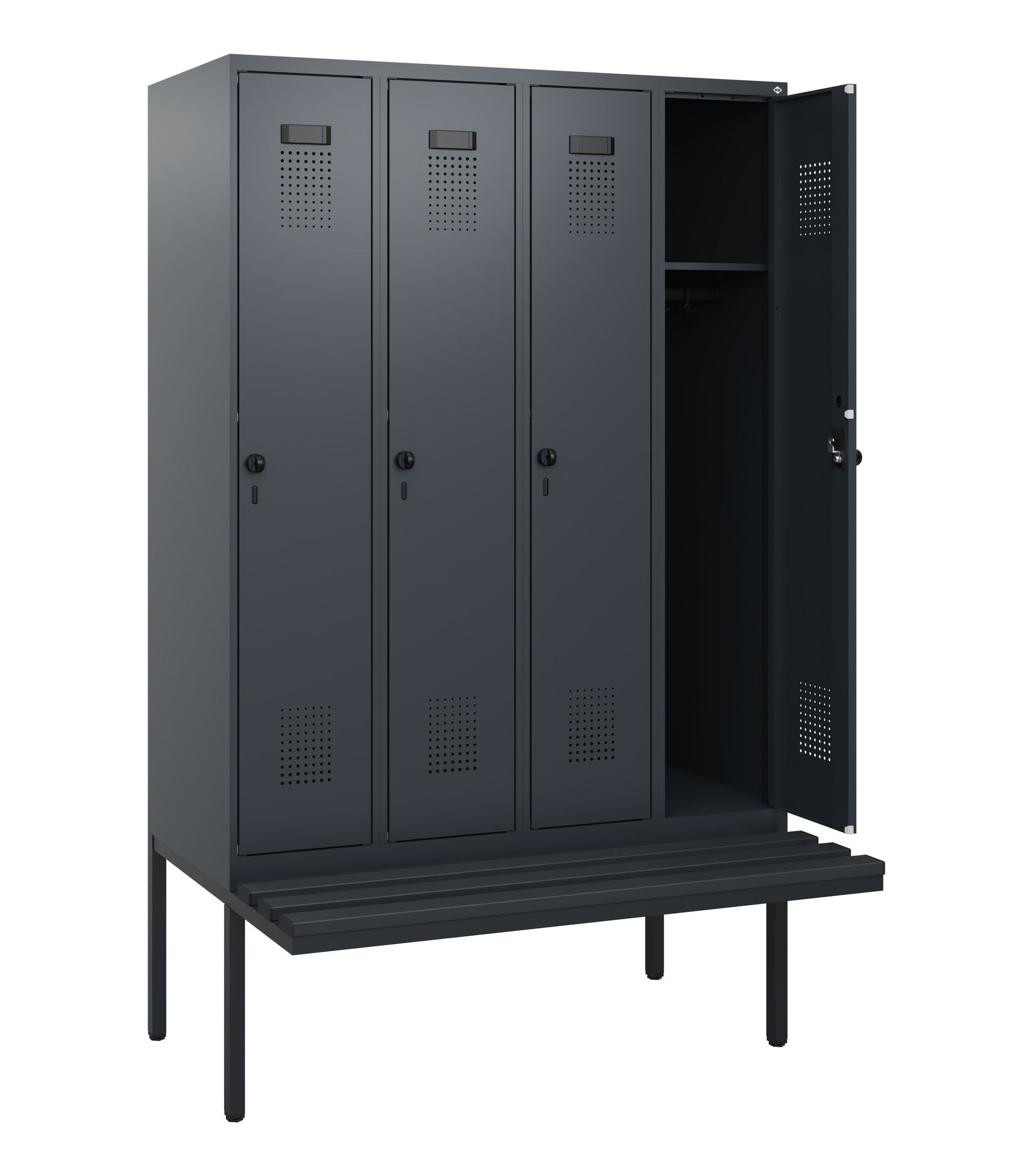 C+P Spind Evolo PLUS, Bank, 4 Abteile, 1950x1200x8