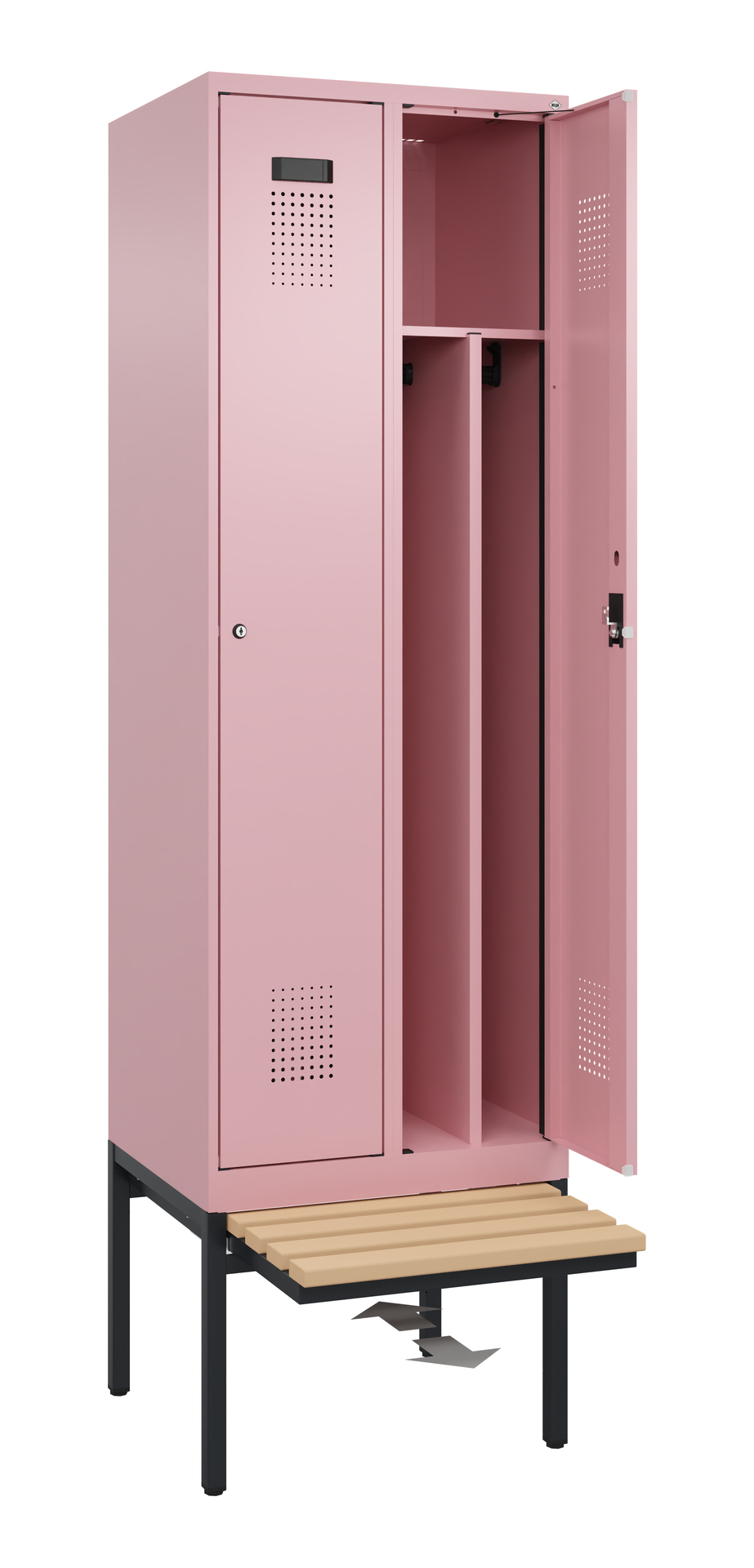 C+P Spind Evolo PLUS, Bank, 2 Abteile, 2120x600x815mm