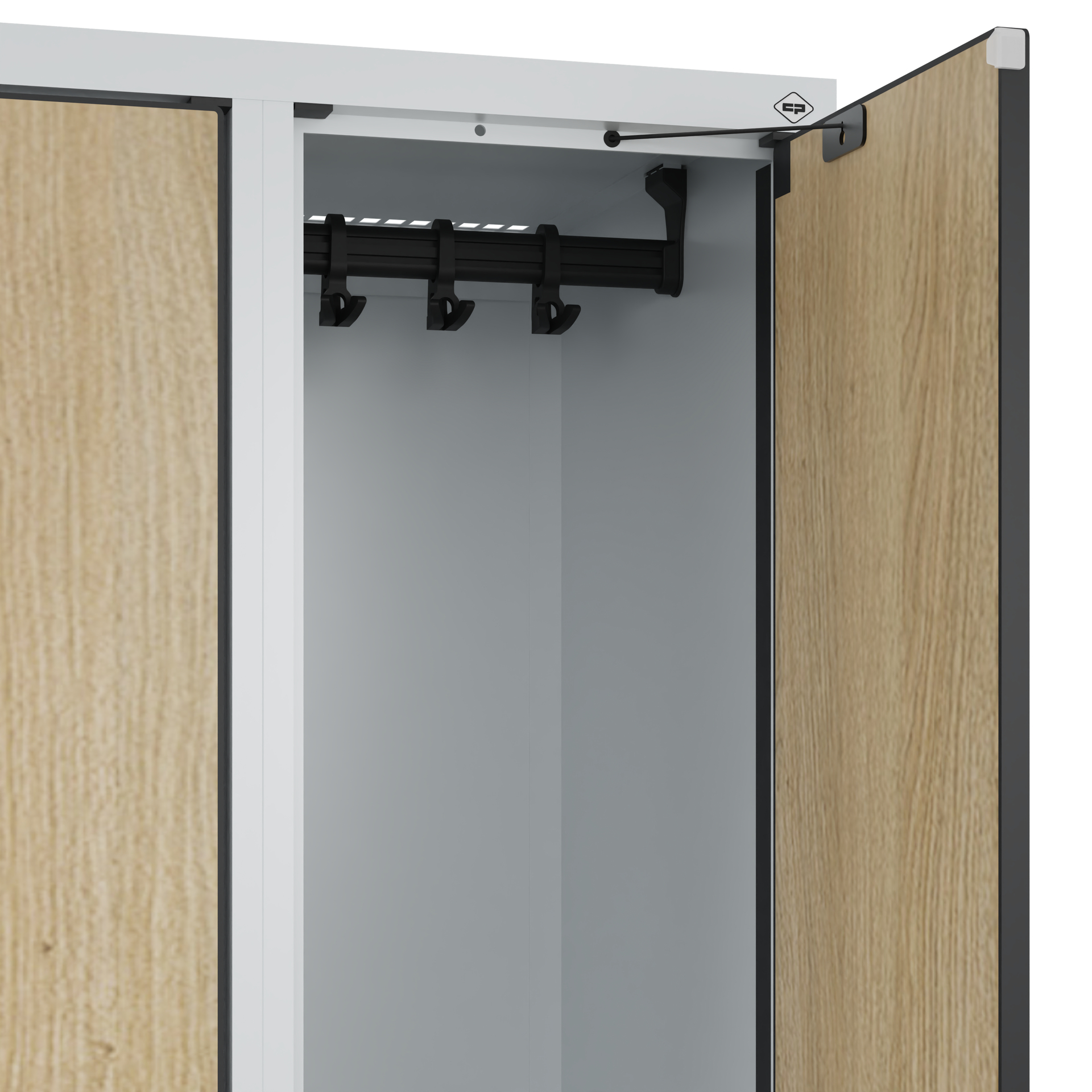 C+P Doppelst�ckiger Schulspind Evolo PLUS, 4 F�cher, 1530x600x500mm