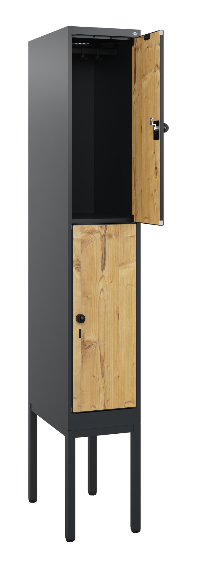 C+P Doppelst�ckiger Spind Evolo PLUS, 2 F�cher, 1950x300x500mm C+P Doppelst�ckiger Spind Evolo PLUS, 2 F�cher, 1950x300x500mm