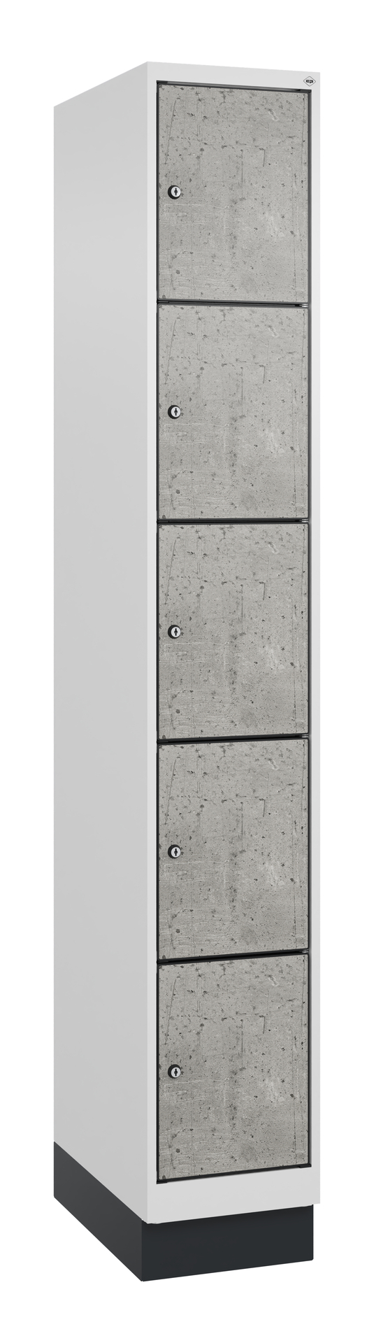 C+P Schlie�fachschrank Evolo PLUS, Sockel, 5 F�cher, 1950x300x500mm