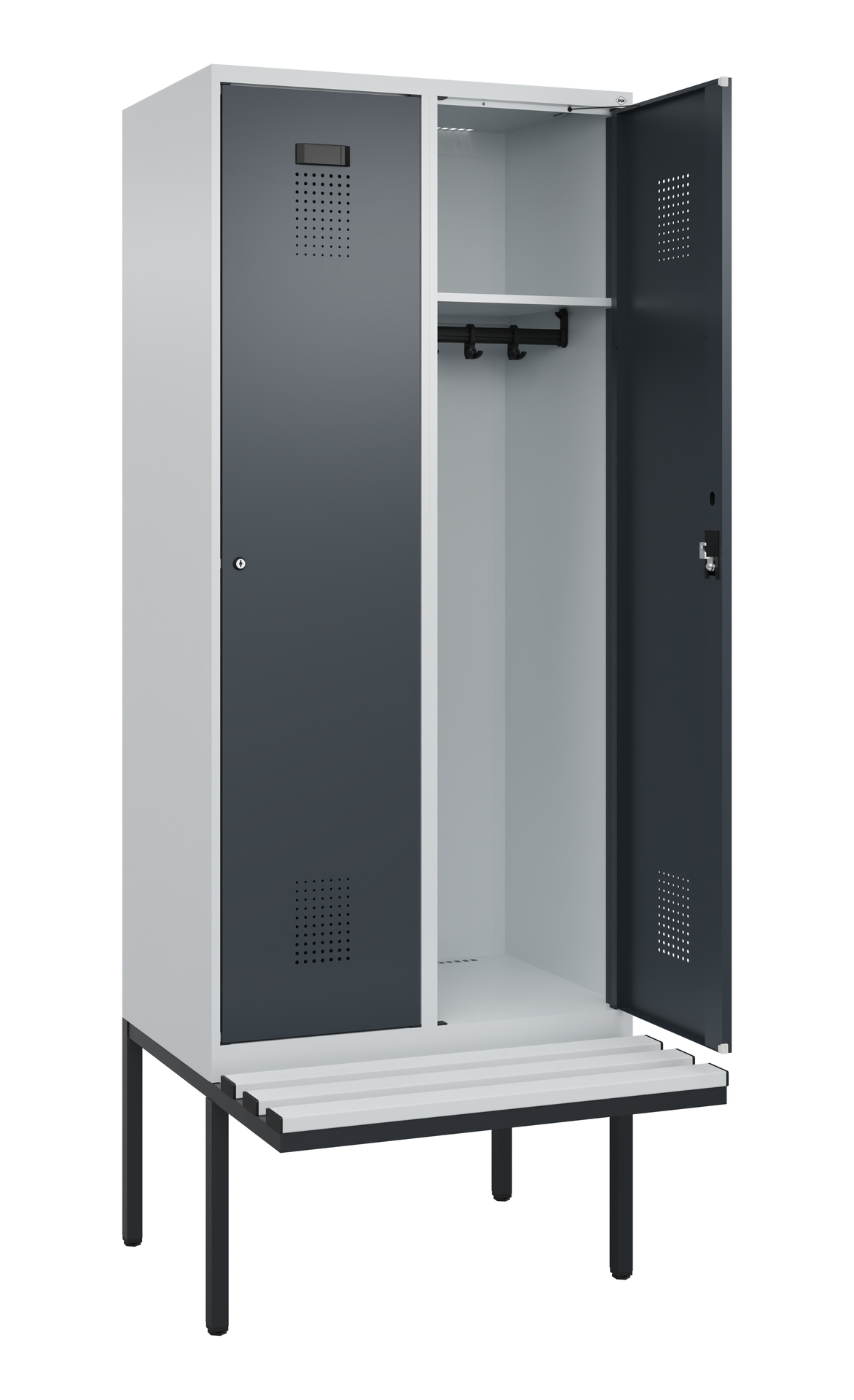 C+P Spind Evolo PLUS, Bank, 2 Abteile, 2120x800x81