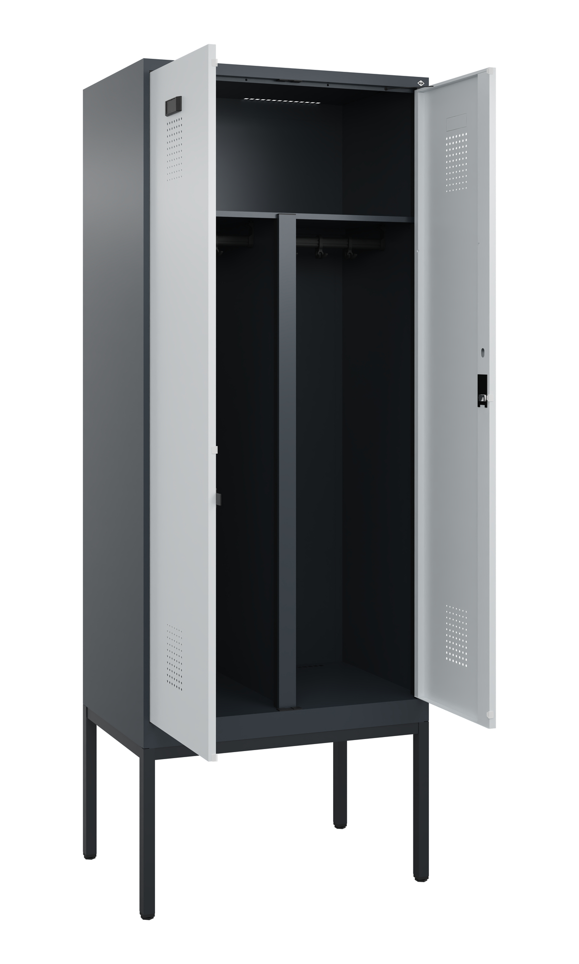 C+P PSA Doppel-Spind Evolo PLUS, Gestell, 2 Abteil