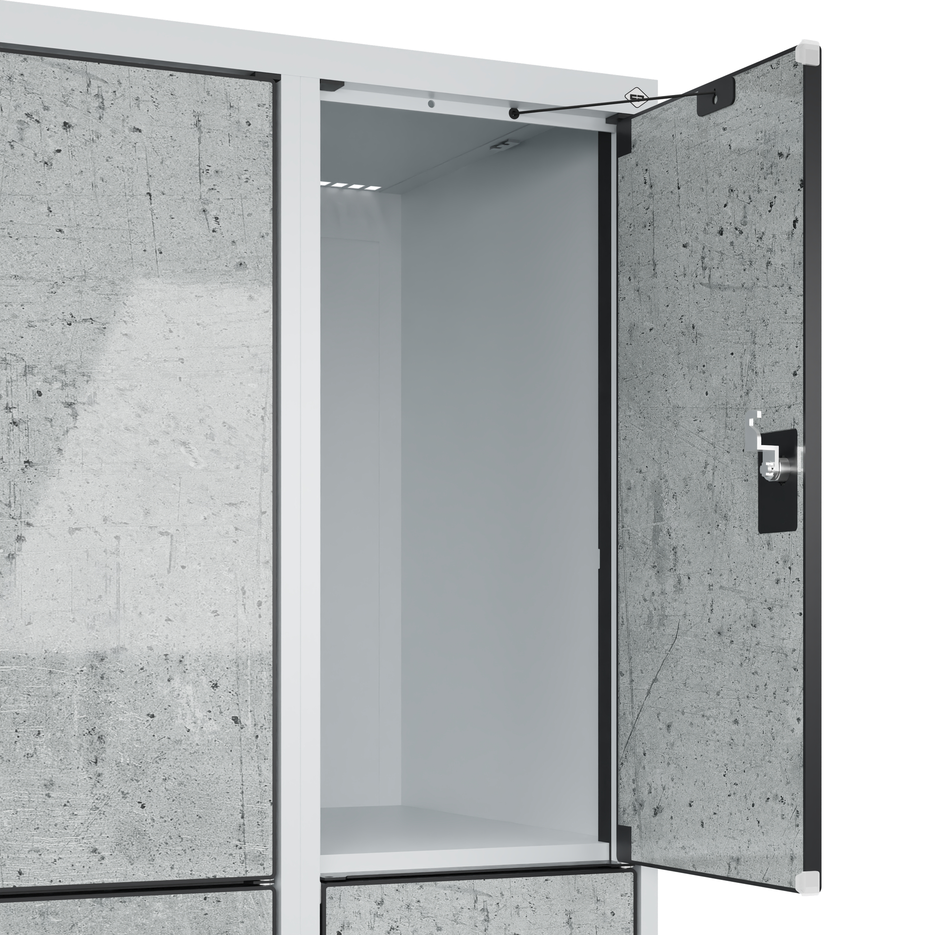 C+P Schlie�fachschrank Evolo PLUS, Sockel, 12 F�cher, 1950x1200x500mm