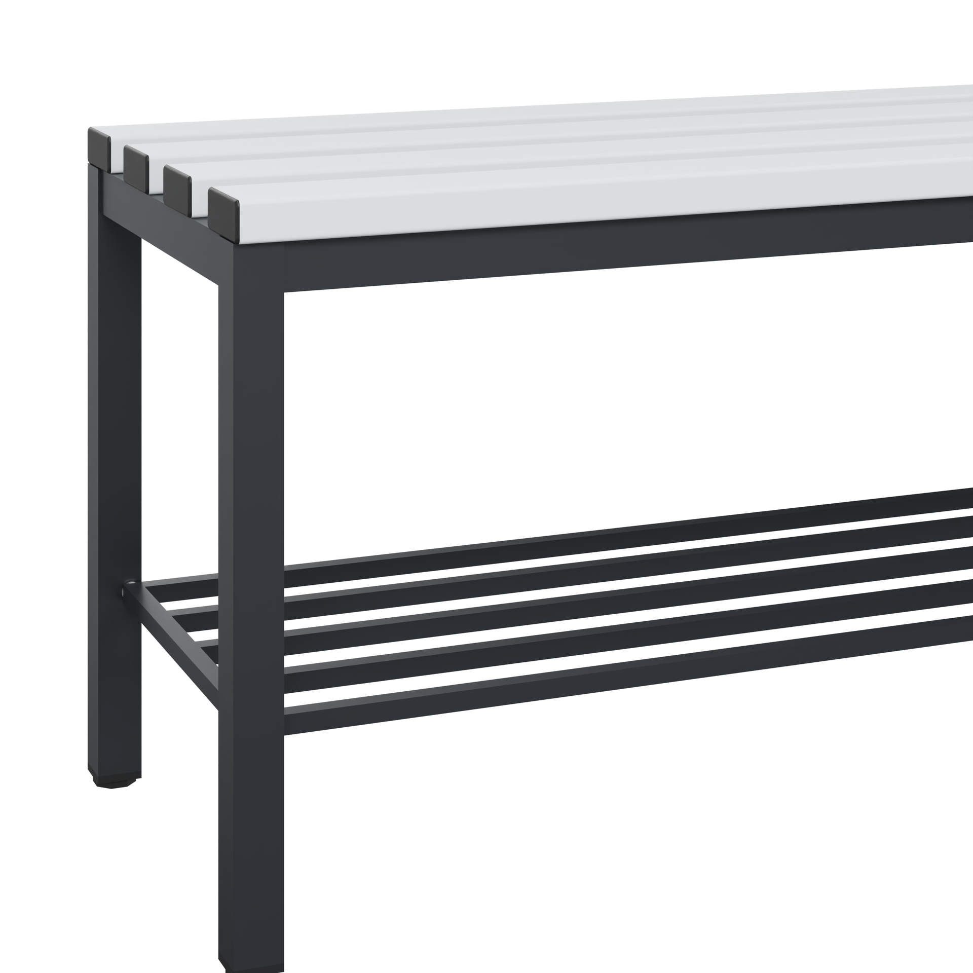 C+P Sitzbank Solid, 450x1000x358mm, 7021/Lichtgrau