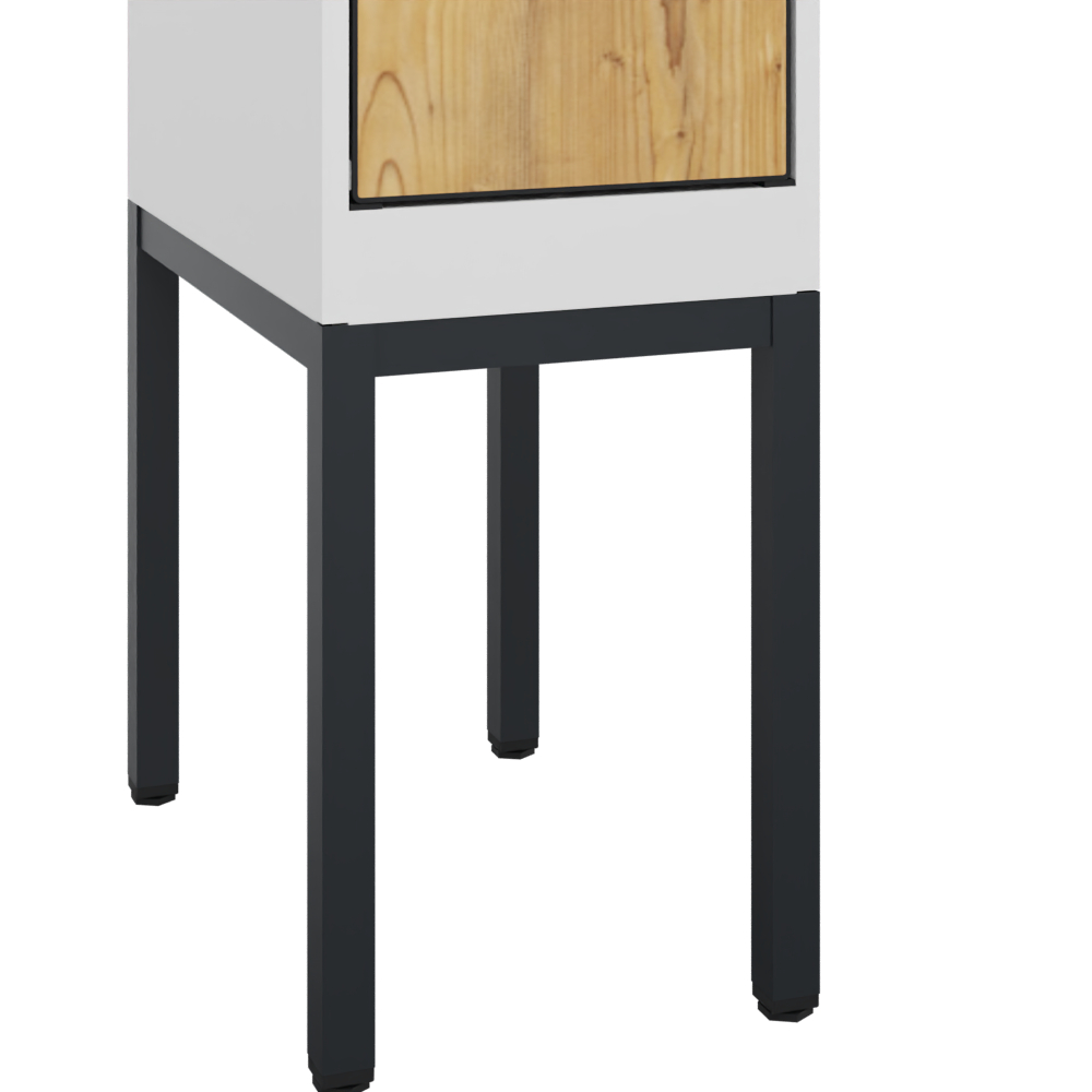 C+P PSA Schwarz-Wei�-Spind Evolo PLUS, Gestell, 2 Abteile, 2120x600x500mm