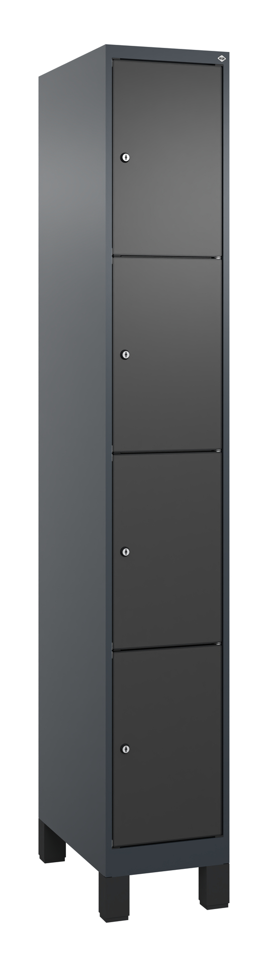 C+P Schlie�fachschrank Evolo PLUS, F��e, 4 F�cher, 1950x300x500mm