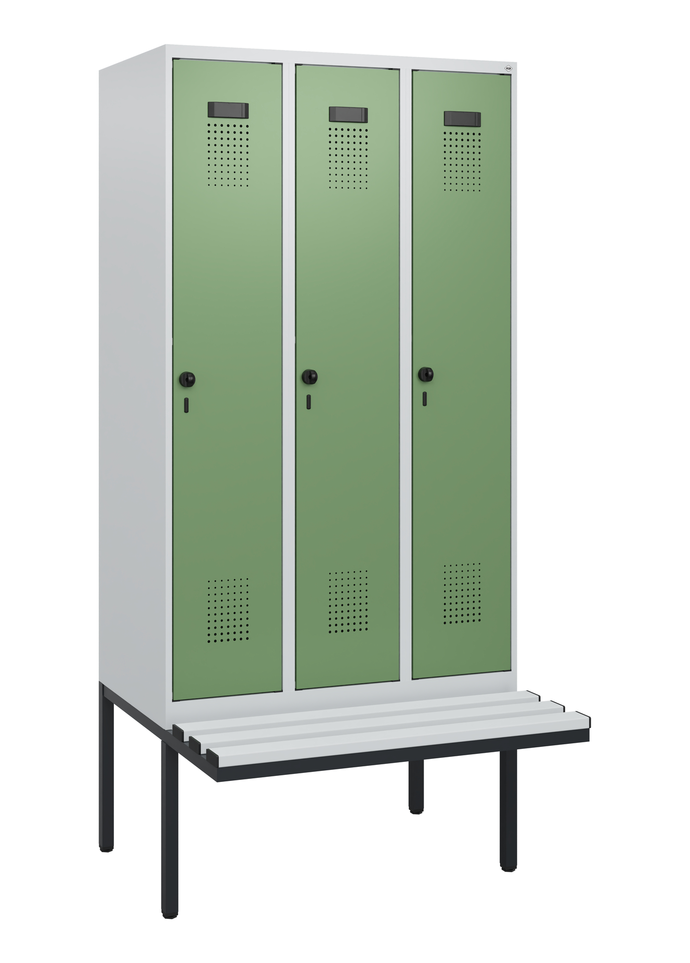 C+P Spind Evolo PLUS, Bank, 3 Abteile, 1950x900x81