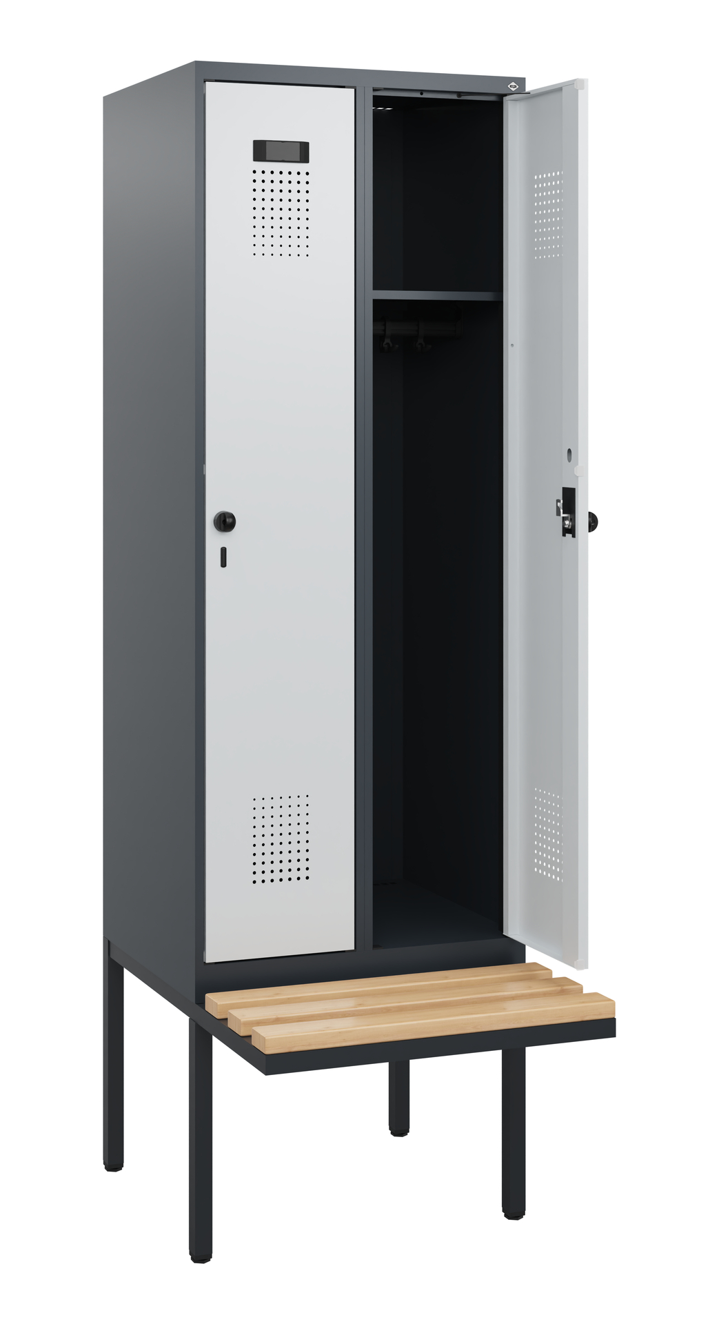 C+P Spind Evolo PLUS, Bank, 2 Abteile, 1950x600x81