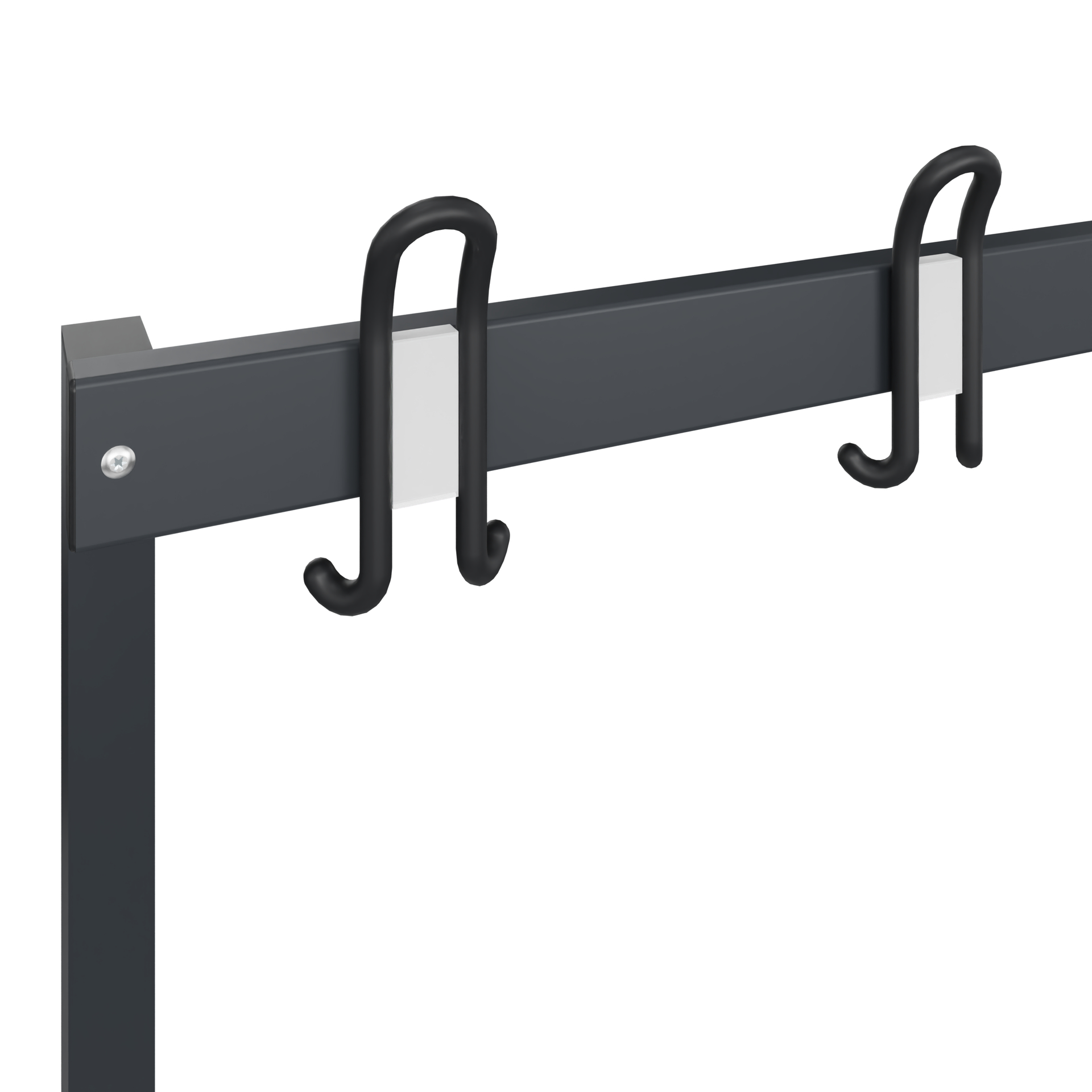C+P Garderobenbank Solid, 1716x1500x412mm, 7021/Schwarzgrau