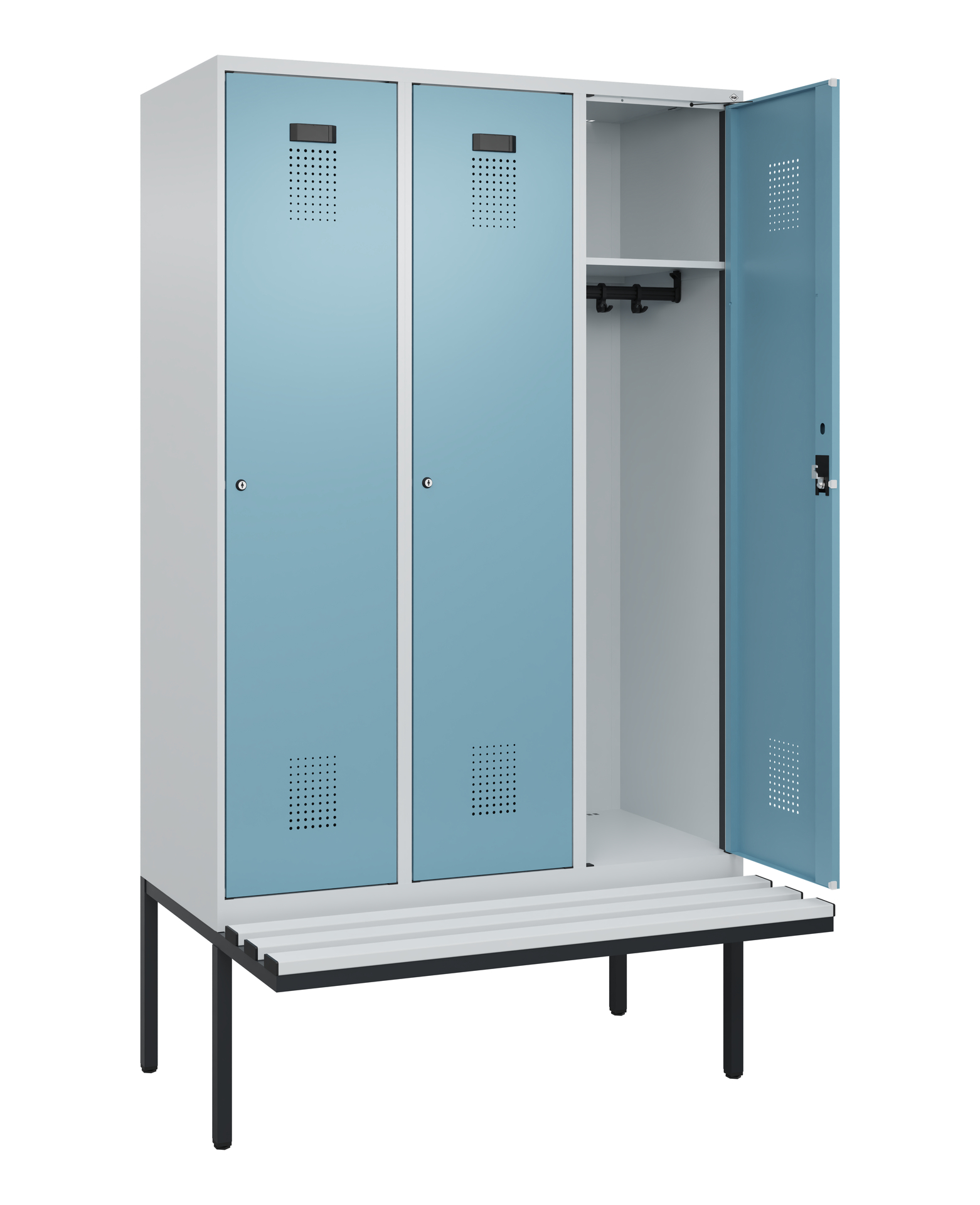 C+P Spind Evolo PLUS, Bank, 3 Abteile, 2120x1200x8
