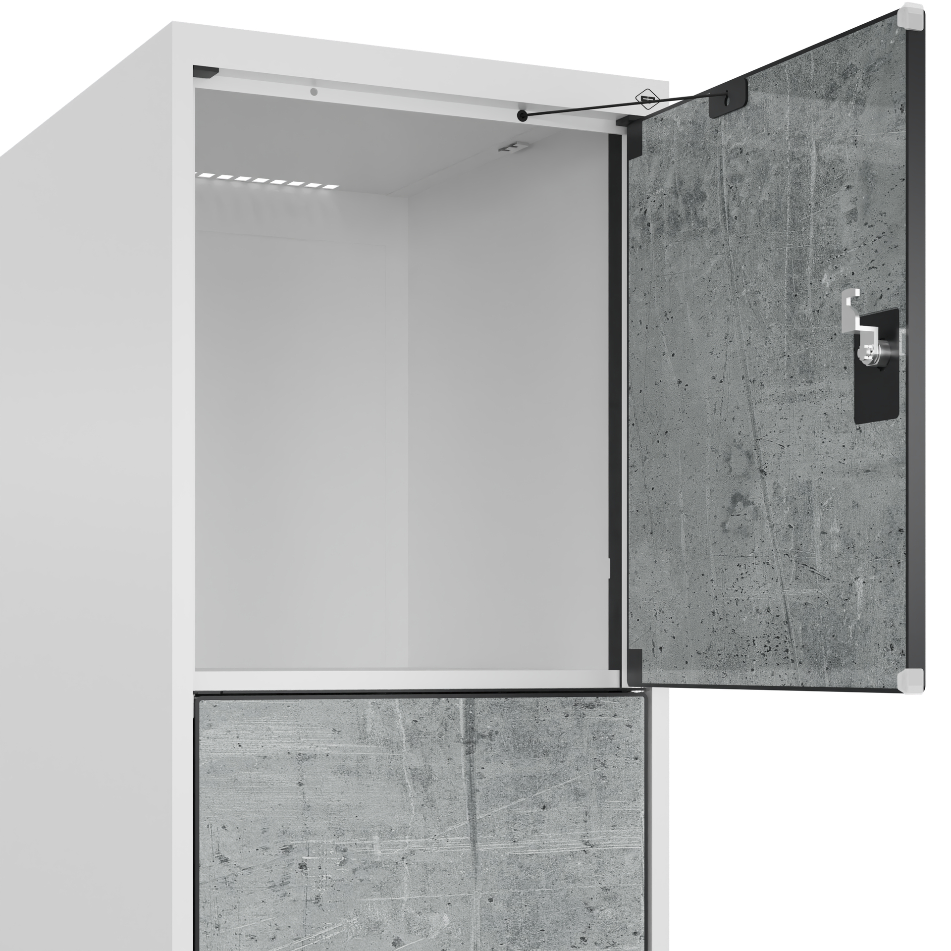 C+P Schlie�fachschrank Evolo PLUS, F��e, 4 F�cher, 1950x400x500mm