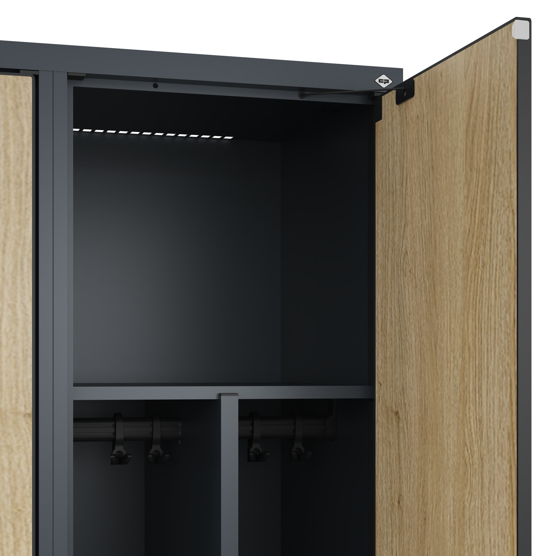 C+P Spind Evolo PLUS, Gestell, 1 Abteil, 2120x400x500mm