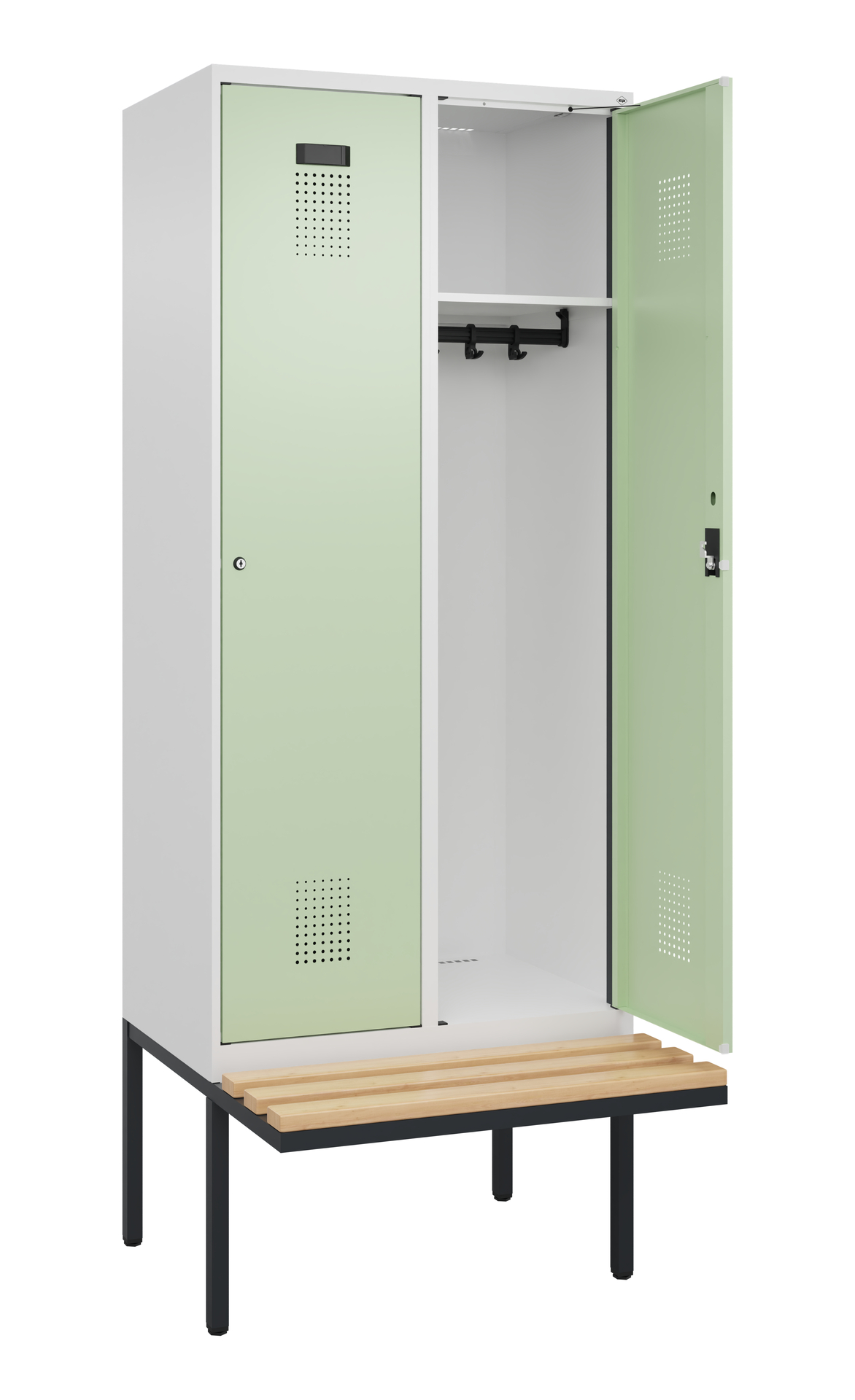 C+P Spind Evolo PLUS, Bank, 2 Abteile, 2120x800x81