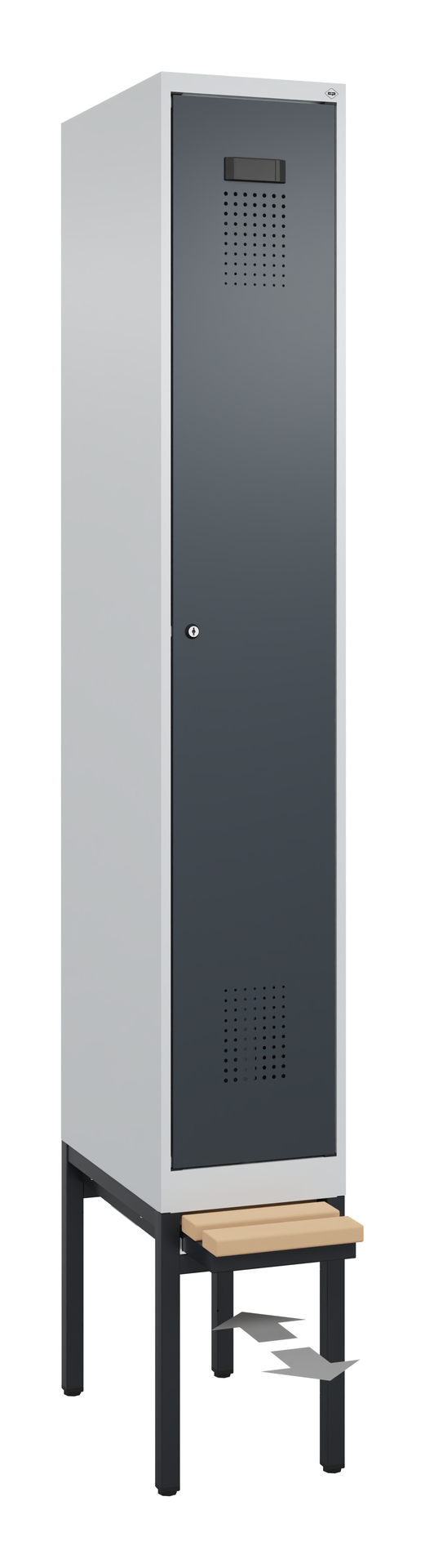 C+P Spind Evolo PLUS, Bank, 1 Abteil, 2120x300x815mm