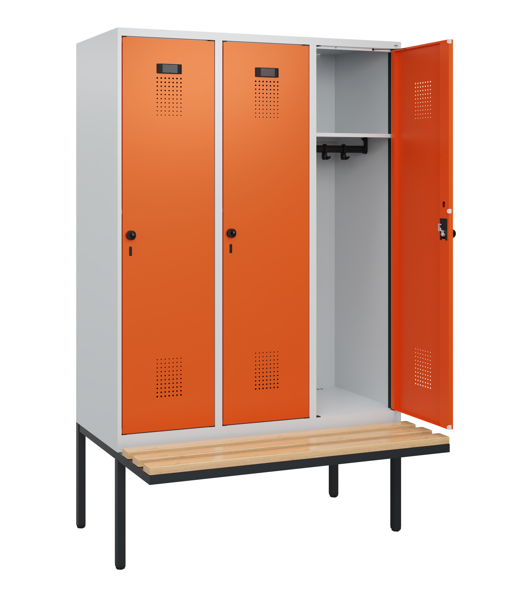 C+P Spind Evolo PLUS, Bank, 3 Abteile, 1950x1200x8