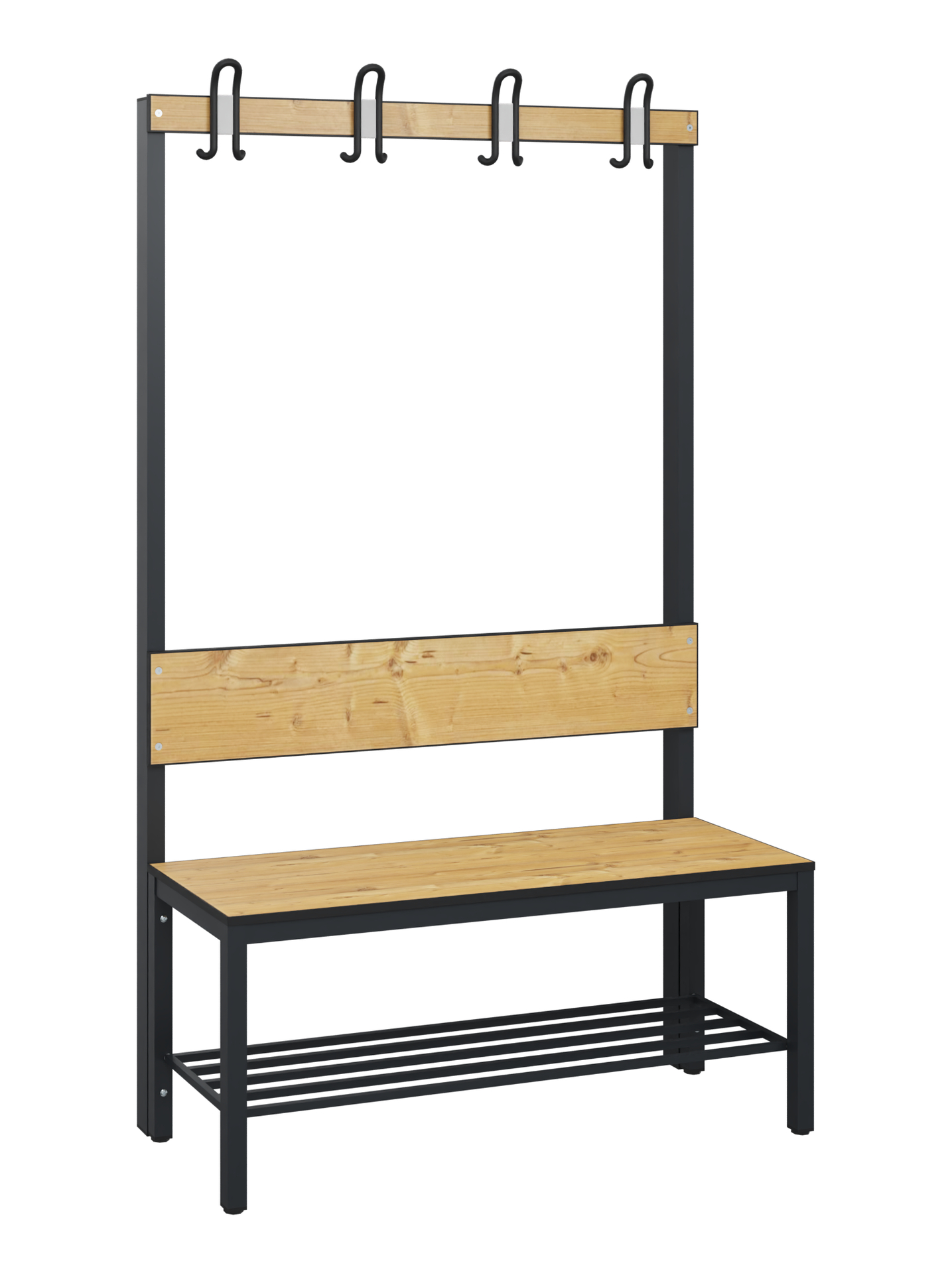 C+P Garderobenbank Solid HPL, 1716x1000x412mm, 7021/VK039
