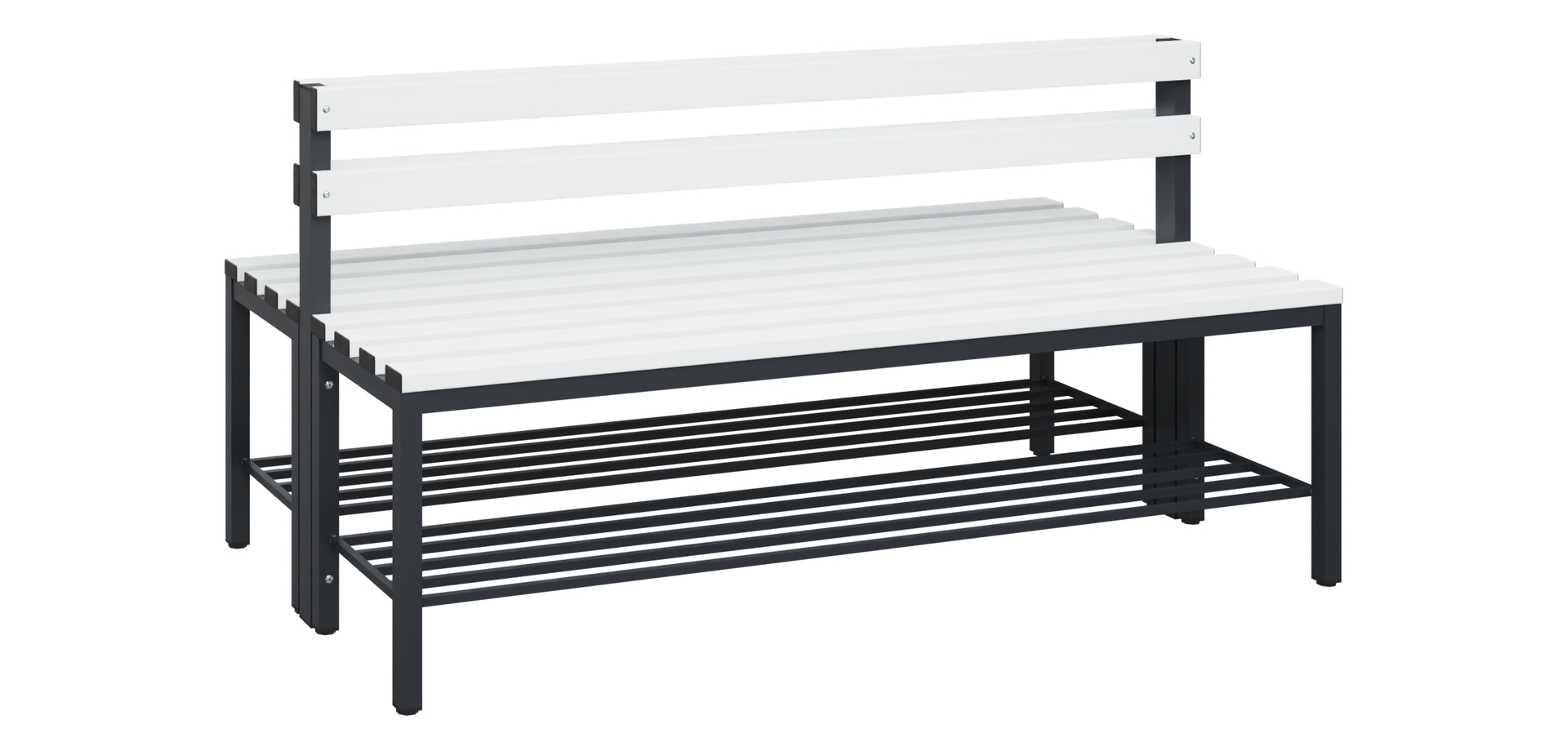 C+P Sitzbank Solid, 774x1500x770mm, 7021/Weiß