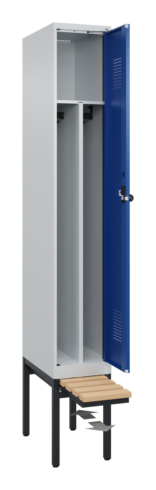 C+P Spind Evolo PLUS, Bank, 1 Abteil, 2120x300x815mm