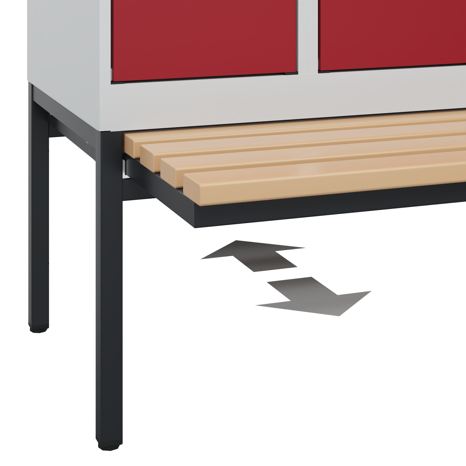 C+P Doppelstöckiger Spind Evolo PLUS, 6 Fächer, 1950x900x815mm