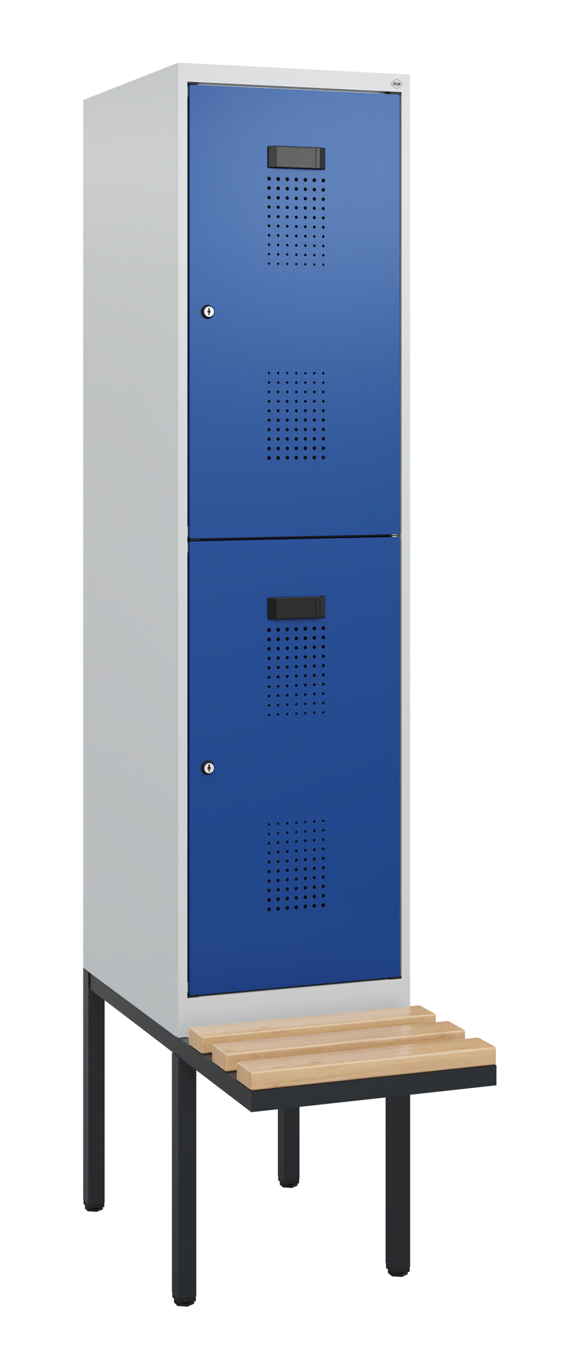 C+P Doppelstock-Spind Evolo PLUS, Bank, 2 Fächer, 