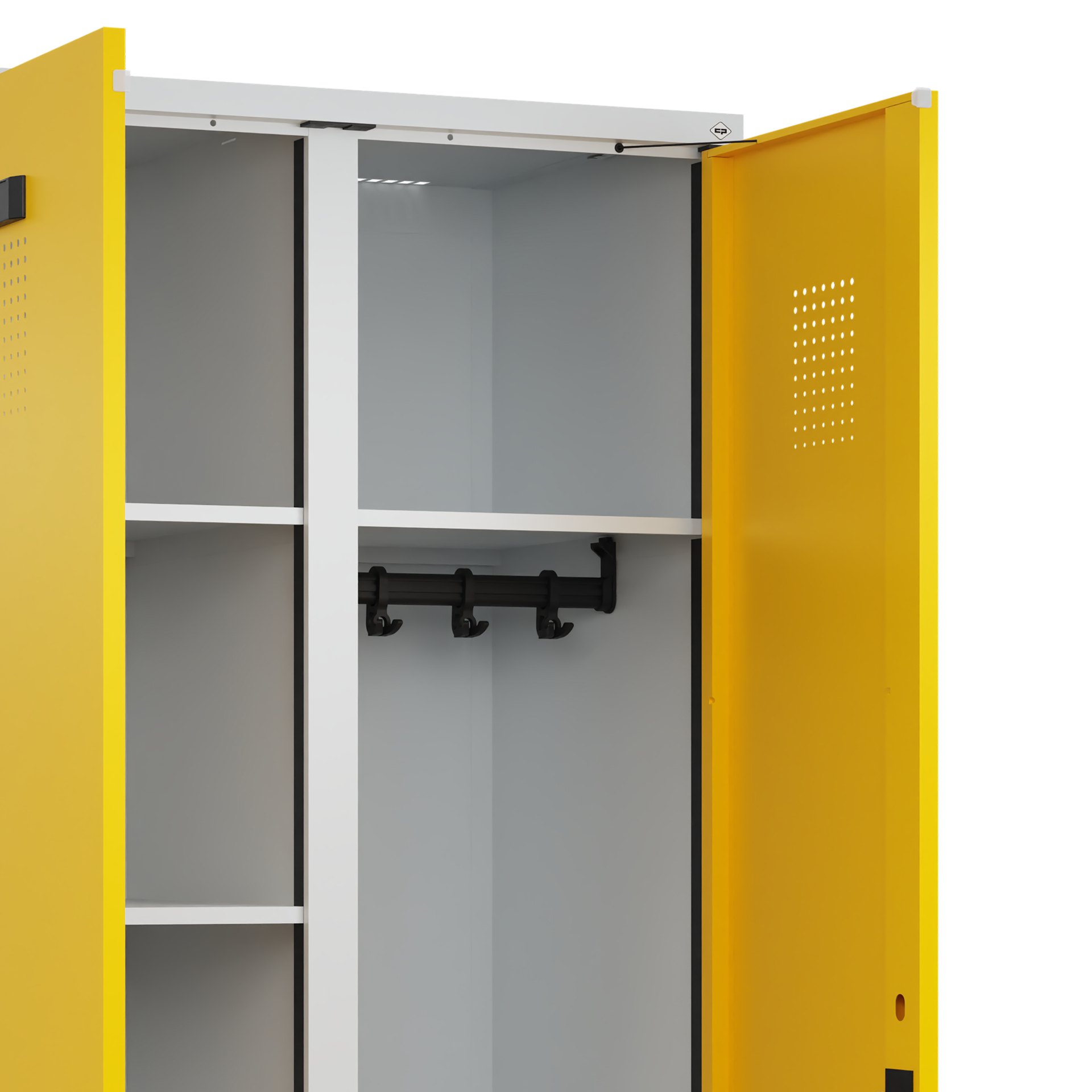C+P Wäsche-/Garderobenspind Evolo PLUS, 2 Abteile,