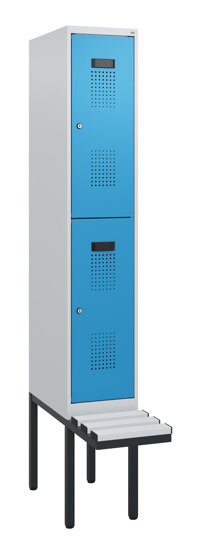 C+P Doppelstock-Spind Evolo PLUS, Bank, 2 Fächer, 