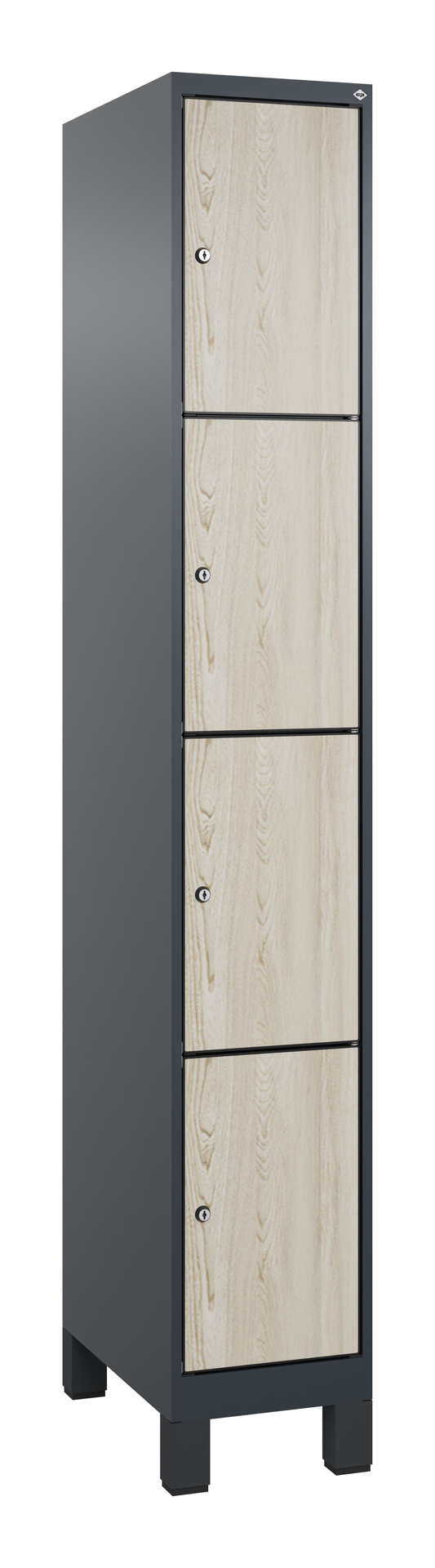 C+P Schlie�fachschrank Evolo PLUS, F��e, 4 F�cher, 1950x300x500mm