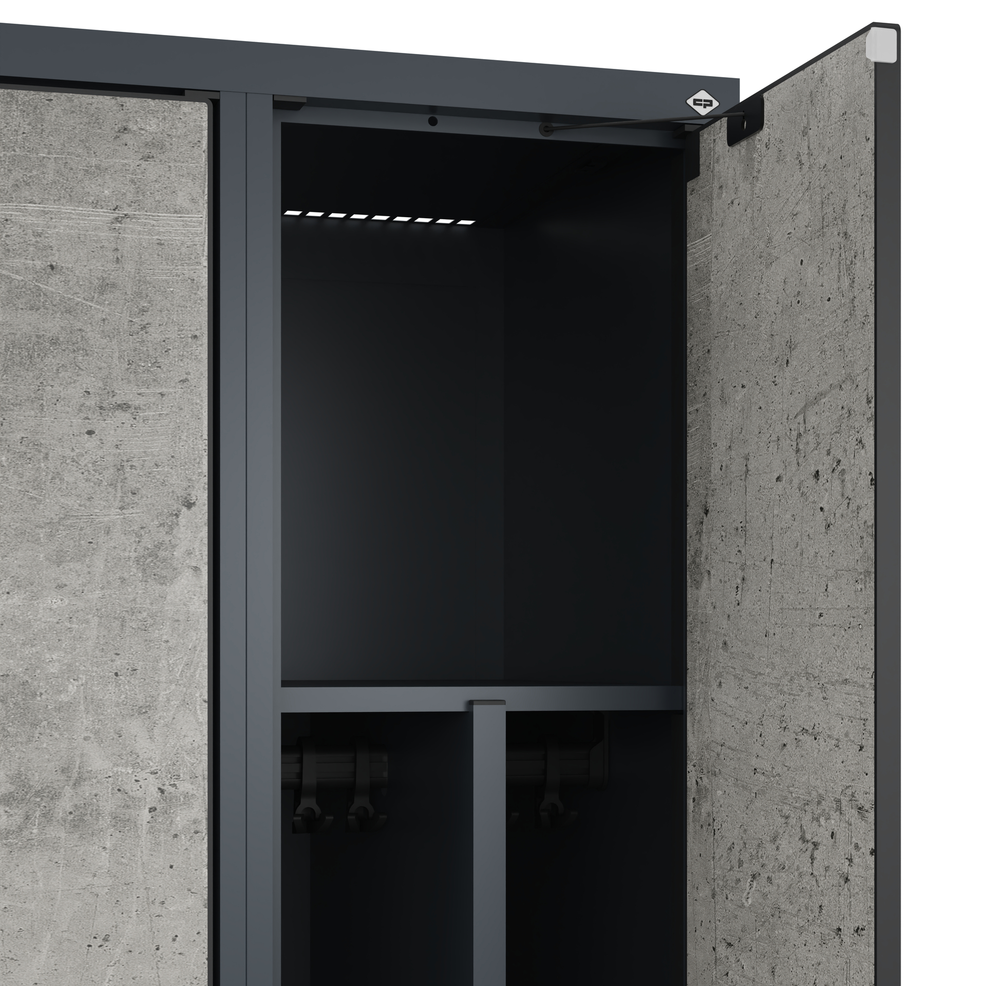 C+P Spind Evolo PLUS, Sockel, 1 Abteil, 1950x300x500mm