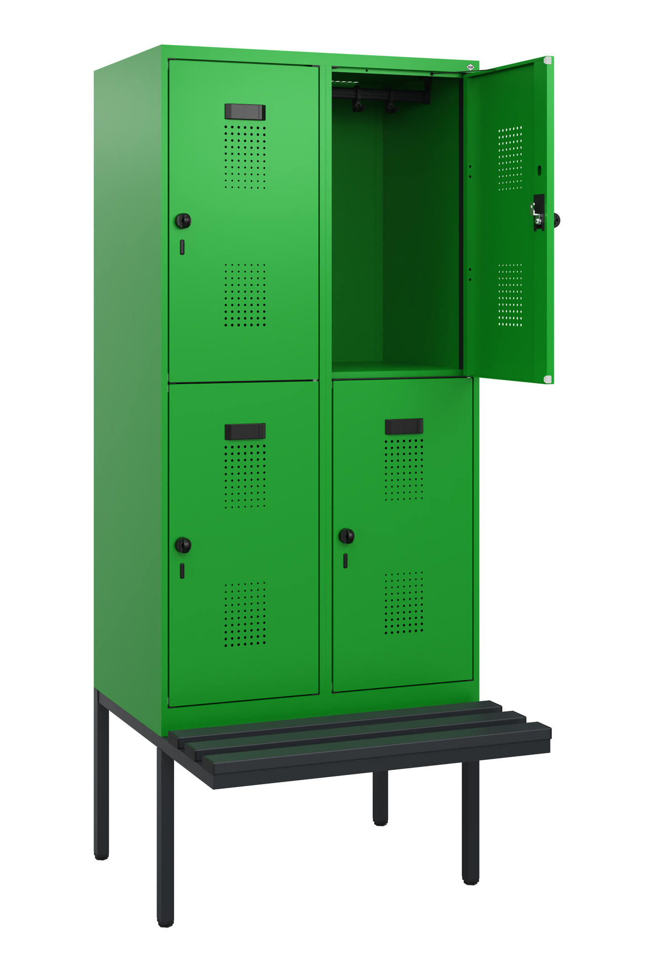 C+P Doppelstock-Spind Evolo PLUS, Bank, 4 Fächer, 