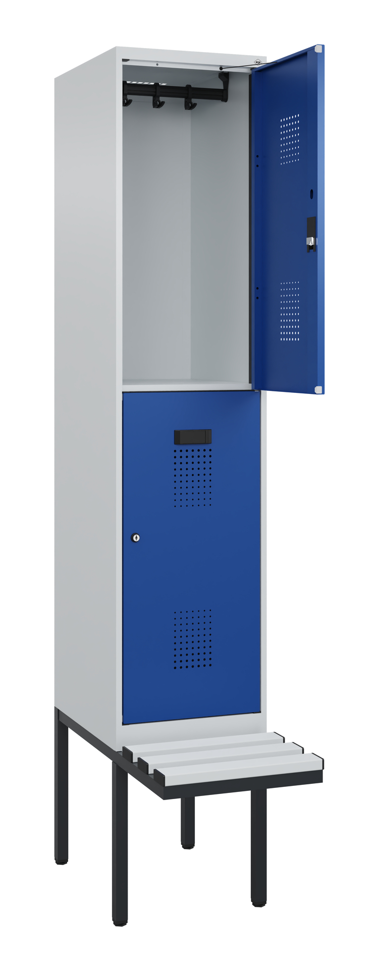 C+P Doppelstock-Spind Evolo PLUS, Bank, 2 Fächer, 