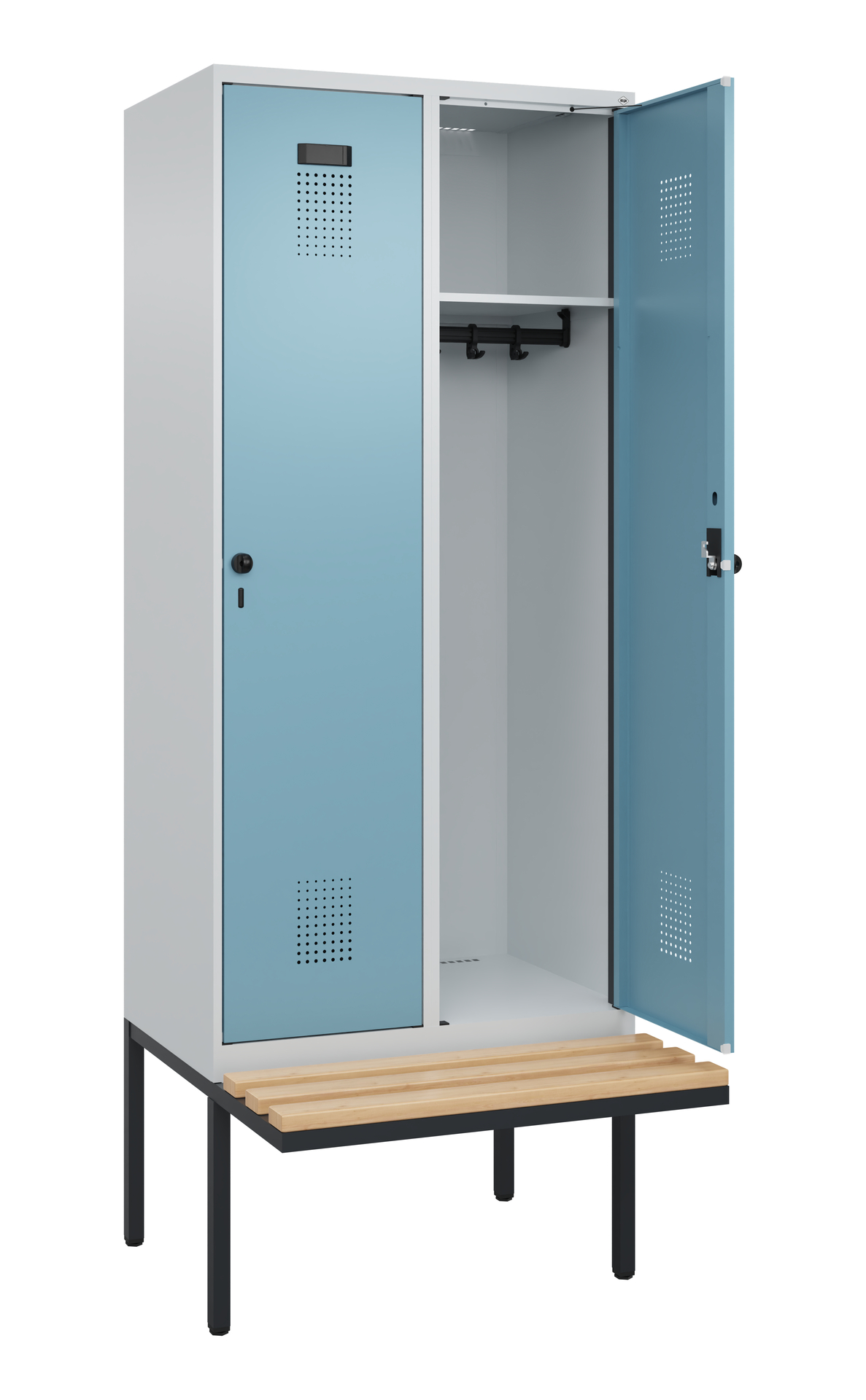 C+P Spind Evolo PLUS, Bank, 2 Abteile, 2120x800x81