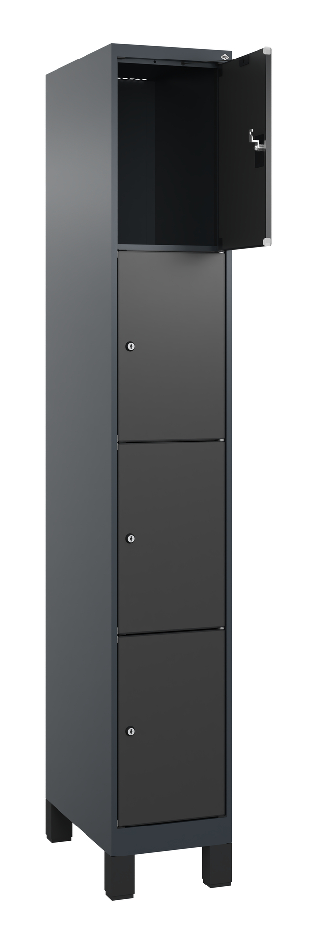 C+P Schlie�fachschrank Evolo PLUS, F��e, 4 F�cher, 1950x300x500mm