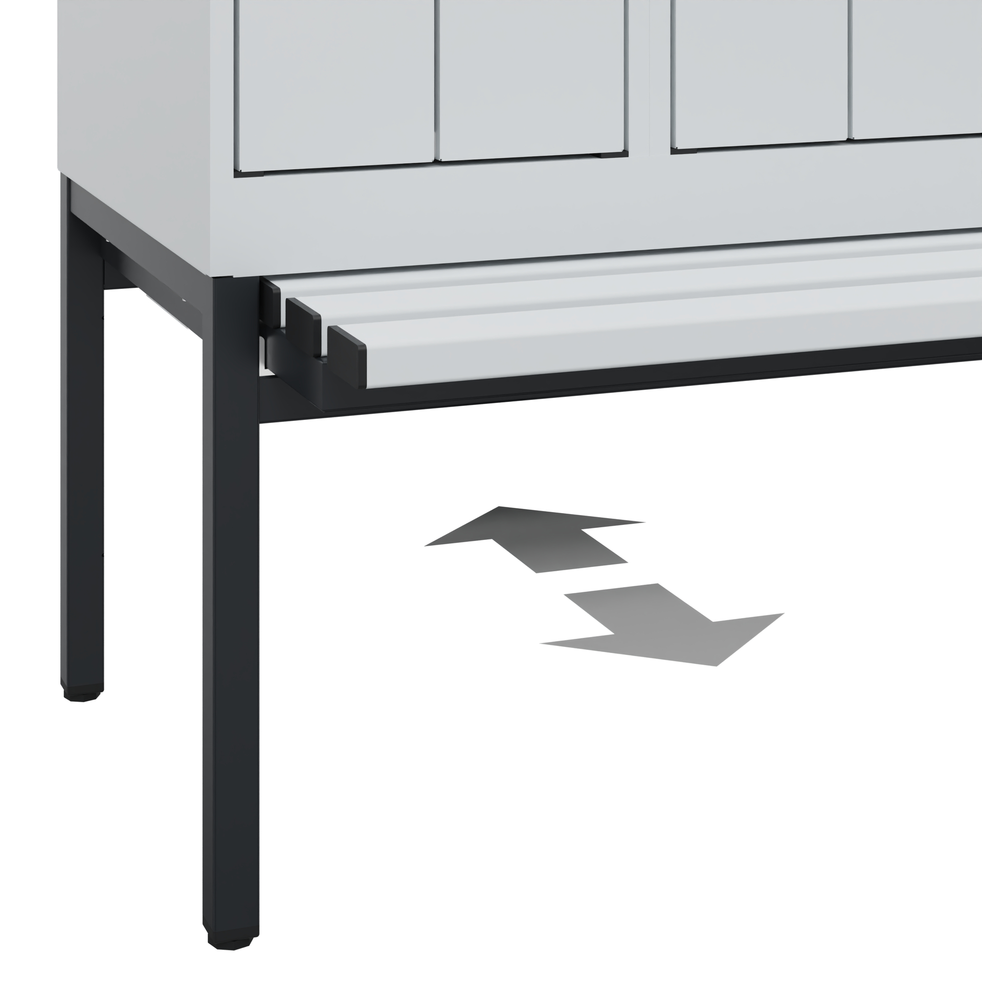 C+P Z-Spind Evolo PLUS, Bank, 2 Fächer, 2120x300x815mm