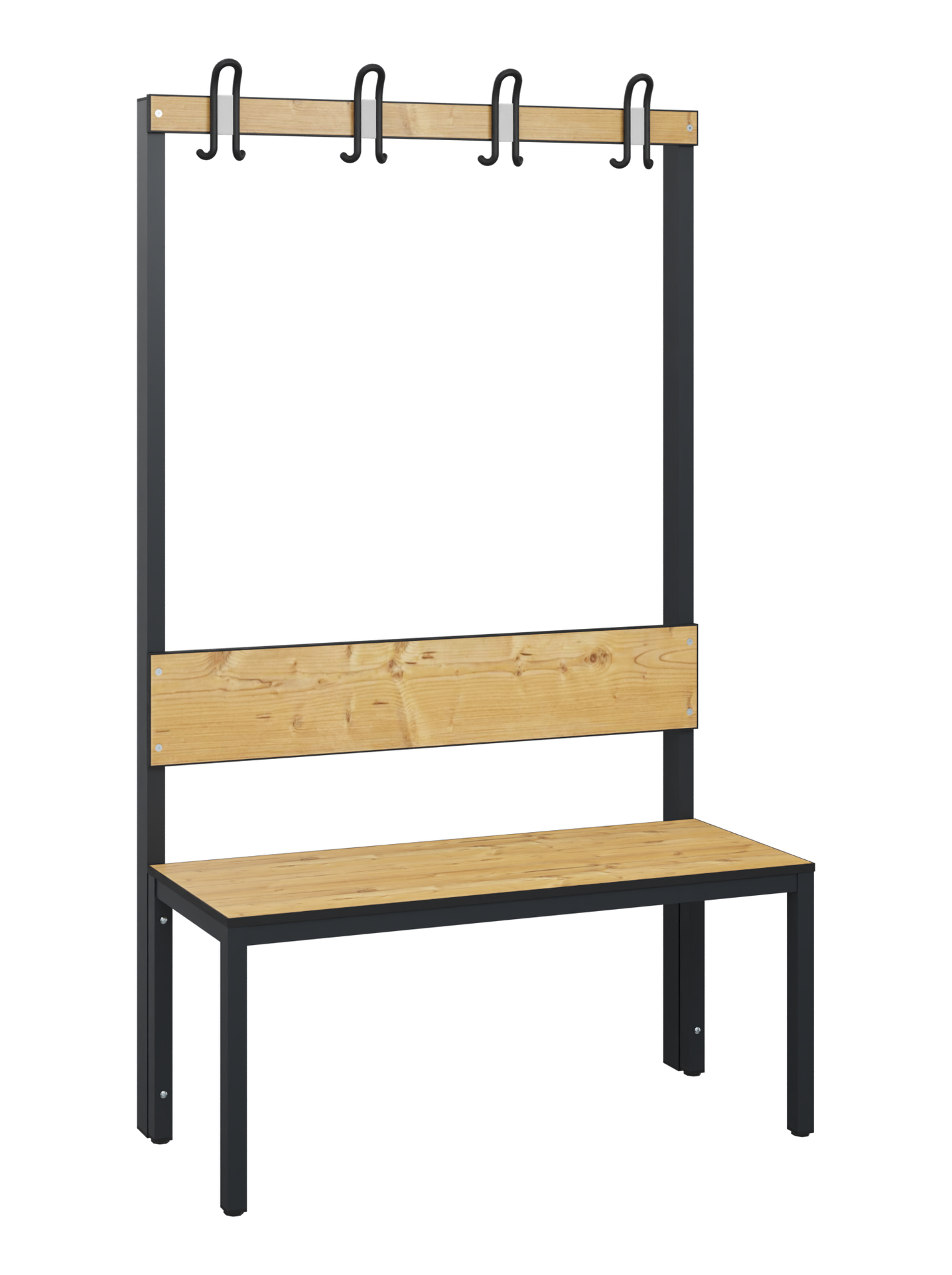 C+P Garderobenbank Solid HPL, 1716x1000x412mm, 7021/VK039