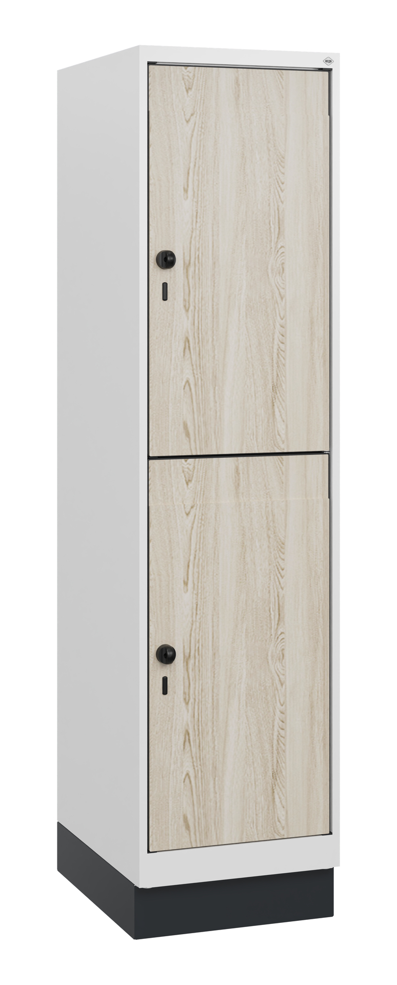 C+P Doppelst�ckiger Schulspind Evolo PLUS, Sockel, 2 F�cher, 1630x400x500mm