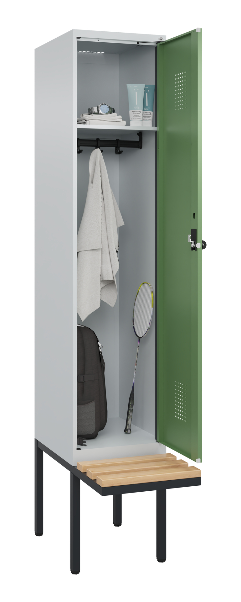C+P Spind Evolo PLUS, Bank, 1 Abteile, 2120x400x81