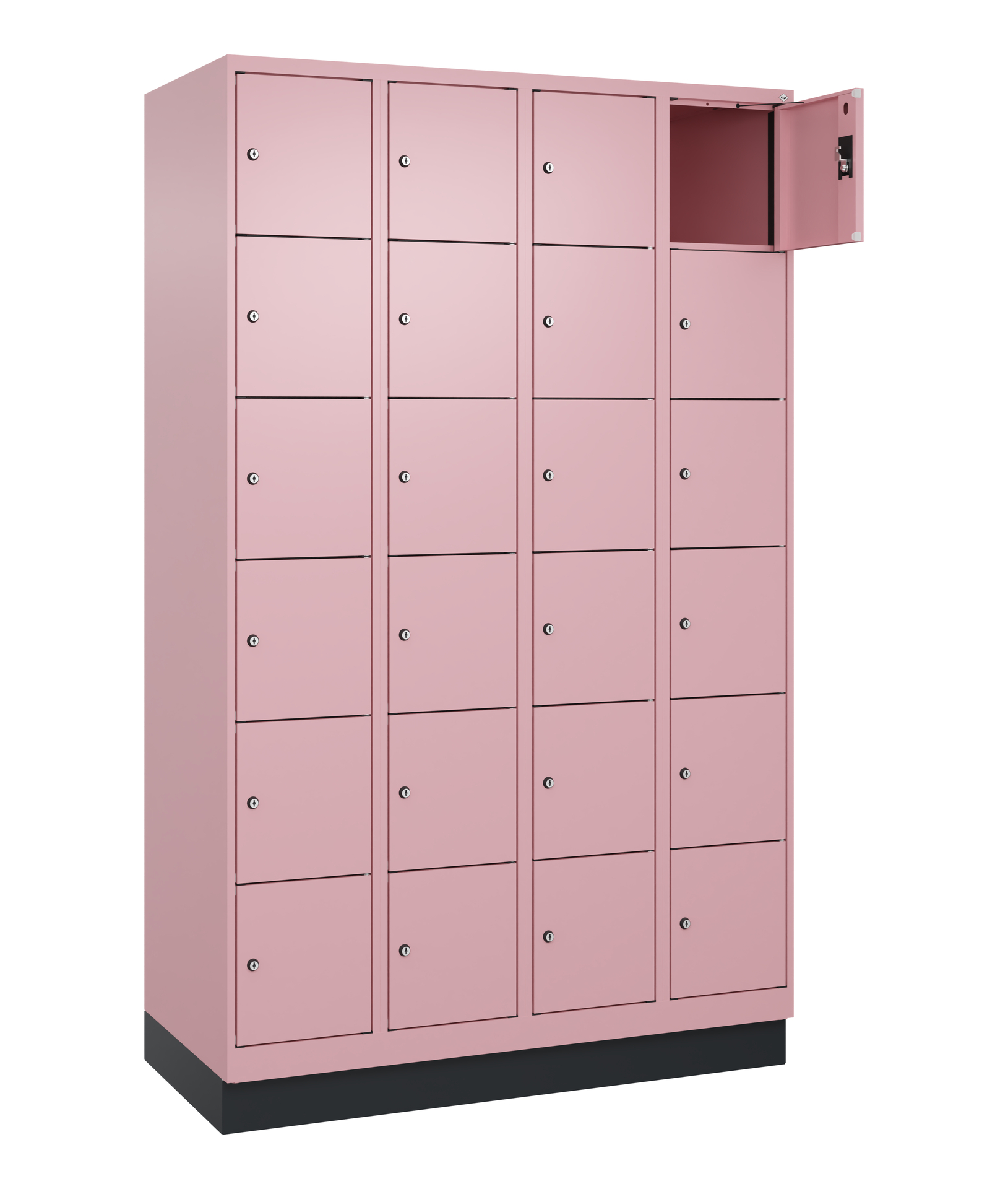C+P Schließfachschrank Evolo PLUS, mit Sockel, 4 A