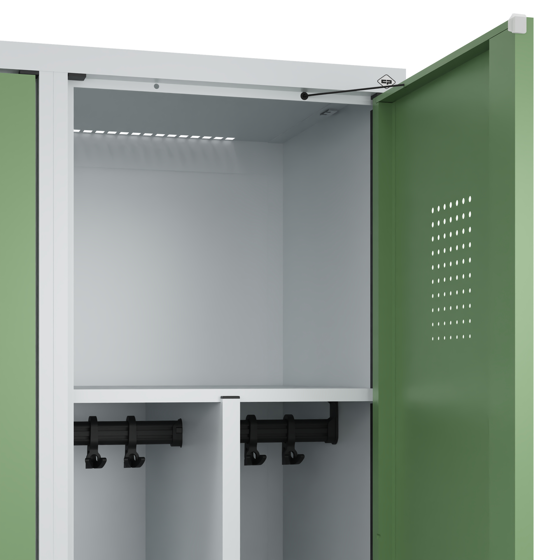 C+P Spind Evolo PLUS, Bank, 2 Abteile, 2120x800x815mm
