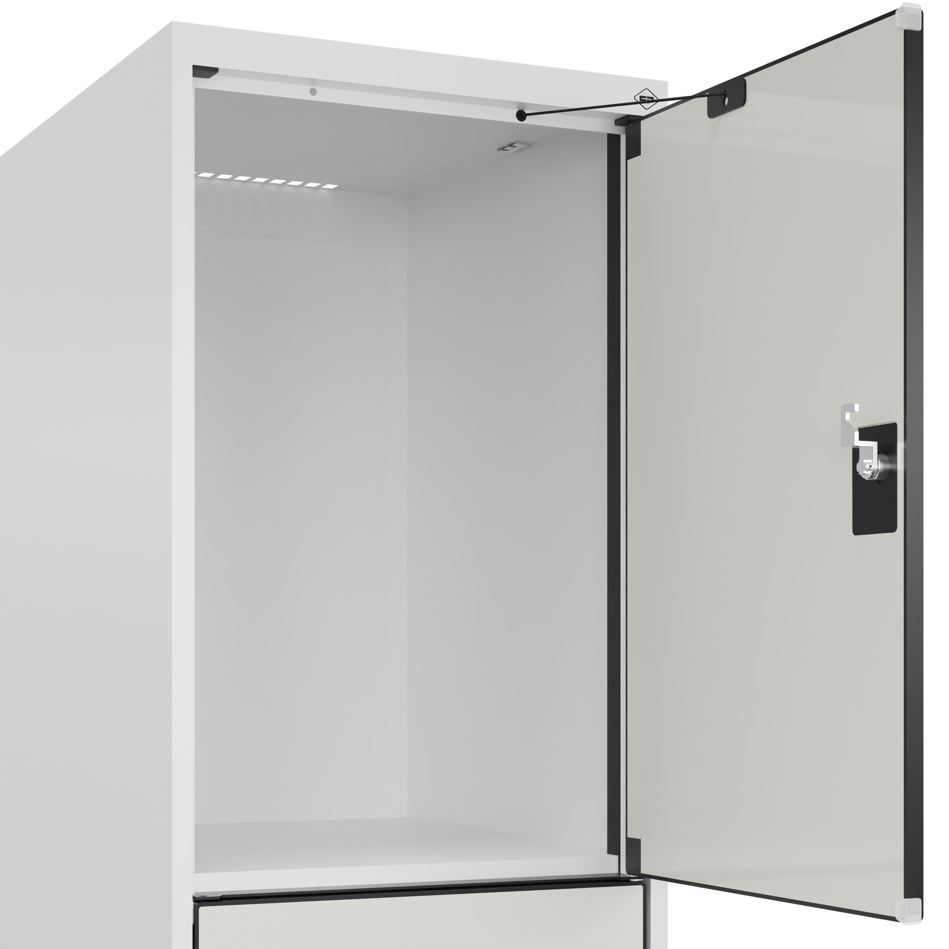C+P Schlie�fachschrank Evolo PLUS, Sockel, 3 F�cher, 1950x400x500mm