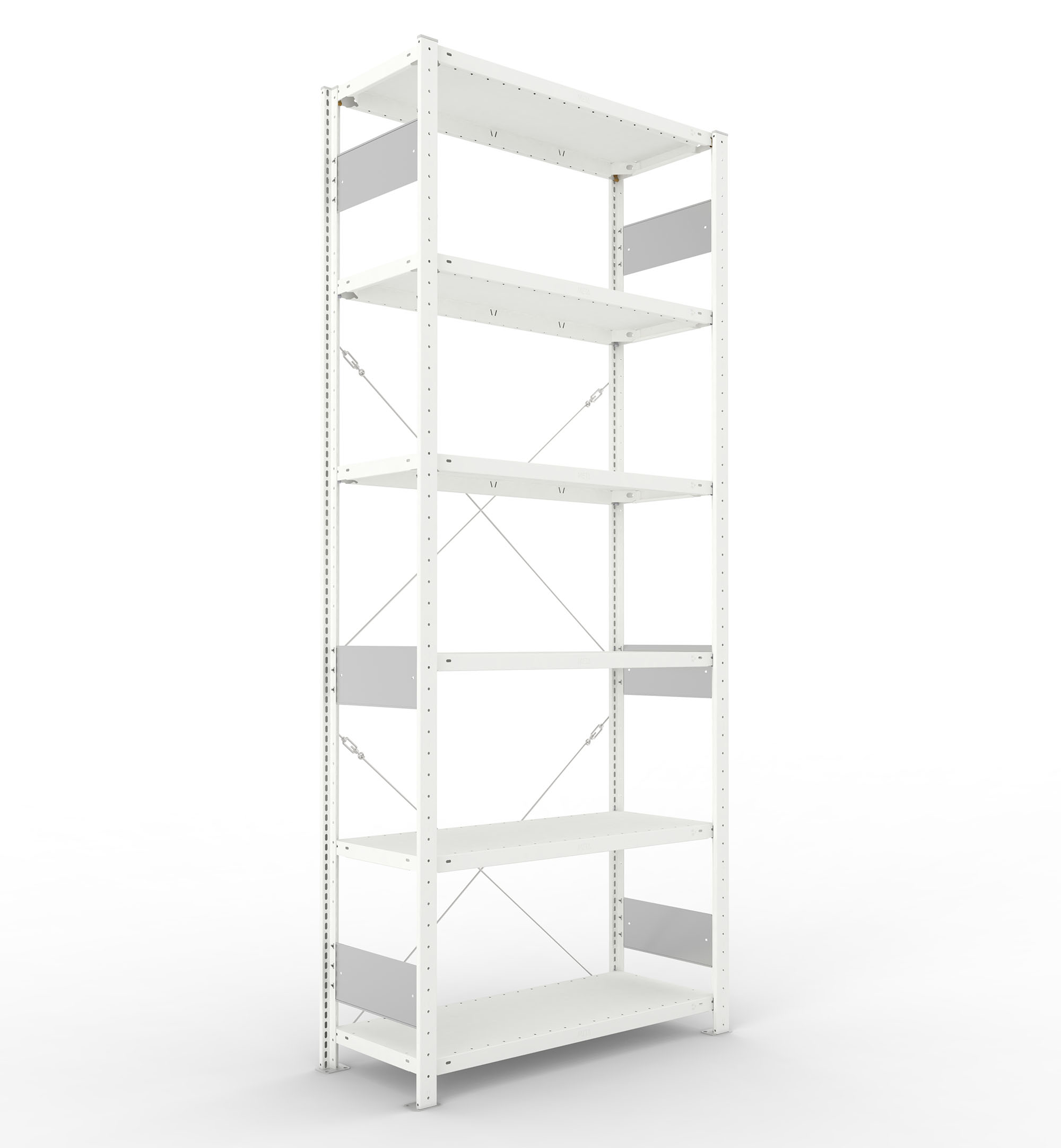 Regały magazynowe C+P do średnio ciężkich ładunków Profi, 2500x1000x400mm