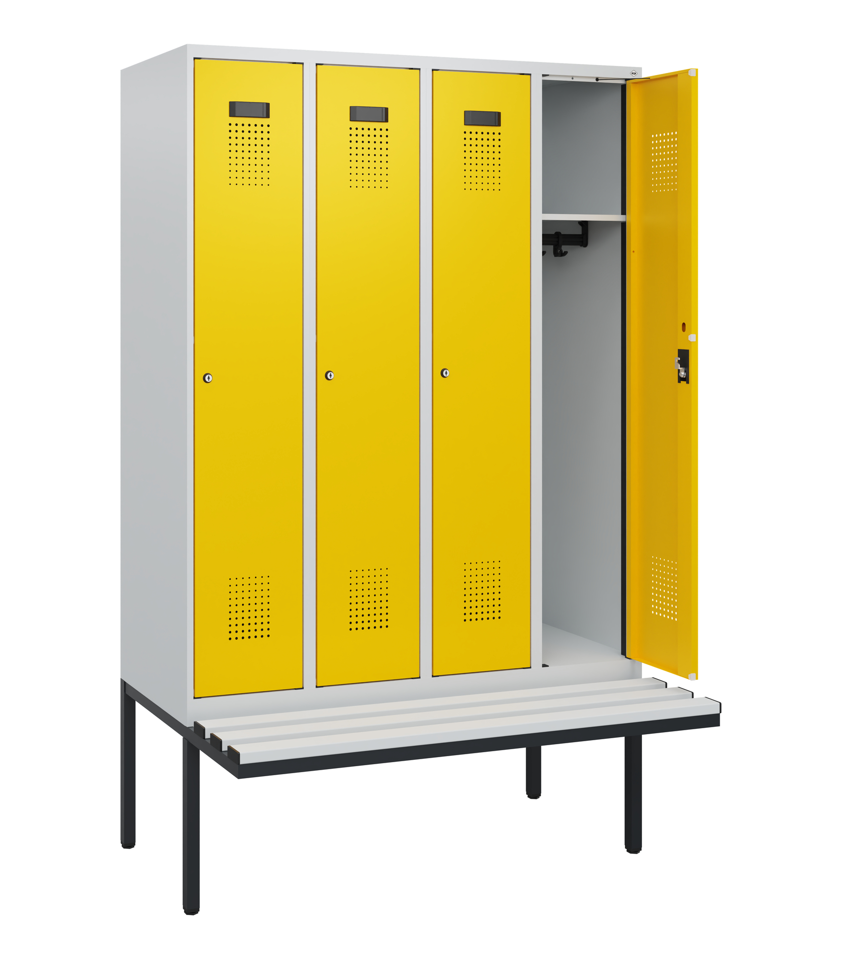 C+P Spind Evolo PLUS, Bank, 4 Abteile, 1950x1200x8