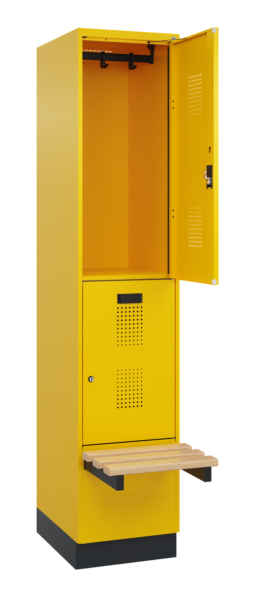 C+P Doppelstock-Spind Evolo PLUS, Bank, 2 Fächer, 