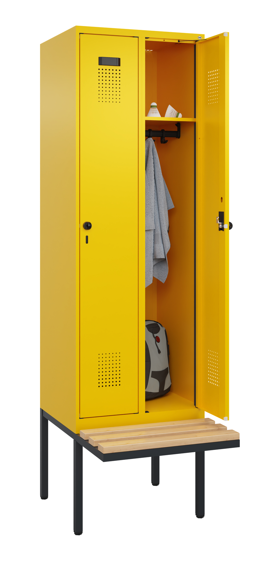 C+P Spind Evolo PLUS, Bank, 2 Abteil, 2120x600x815