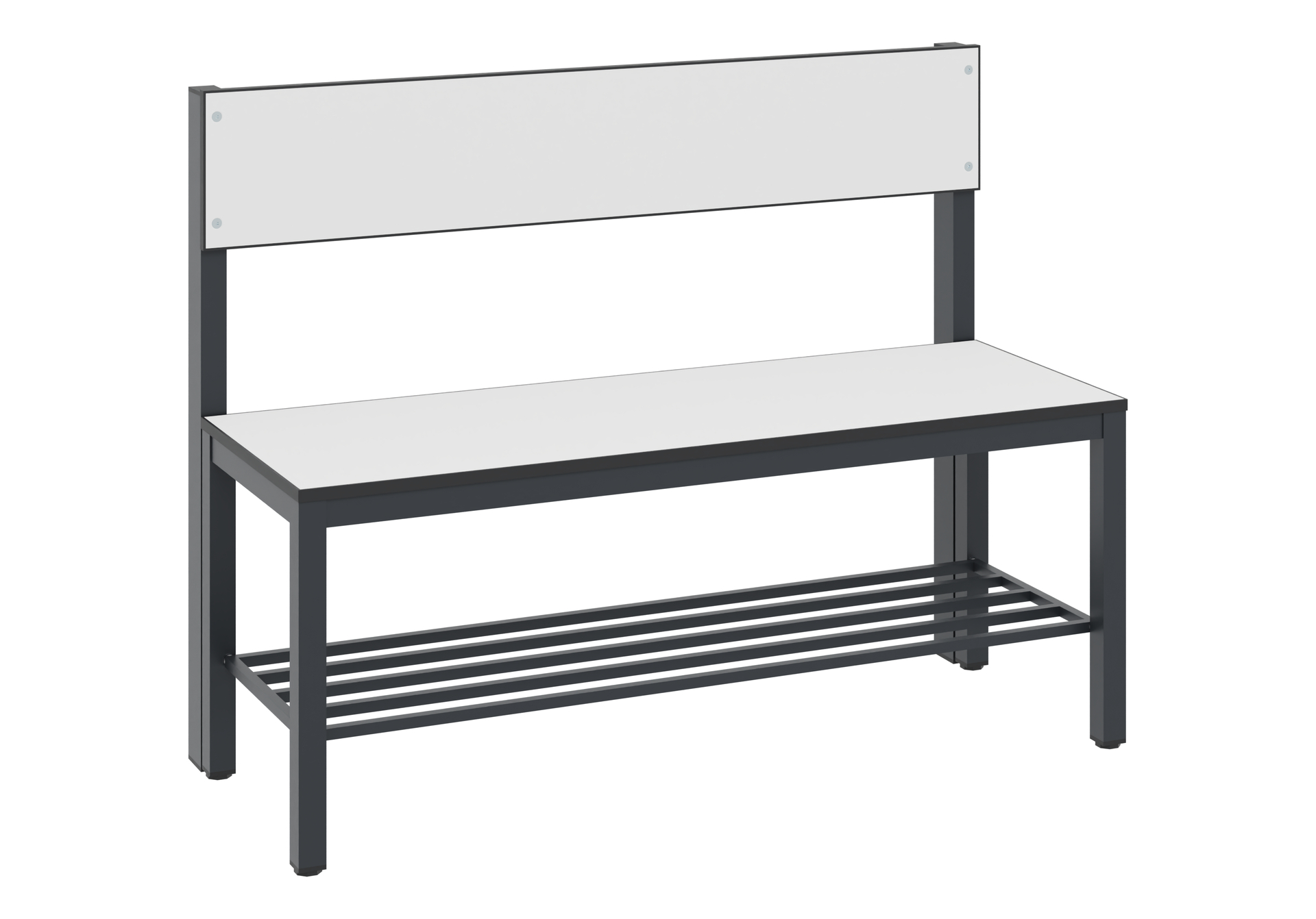 C+P Sitzbank mit Rückenlehne, Basic Plus, H796xB10