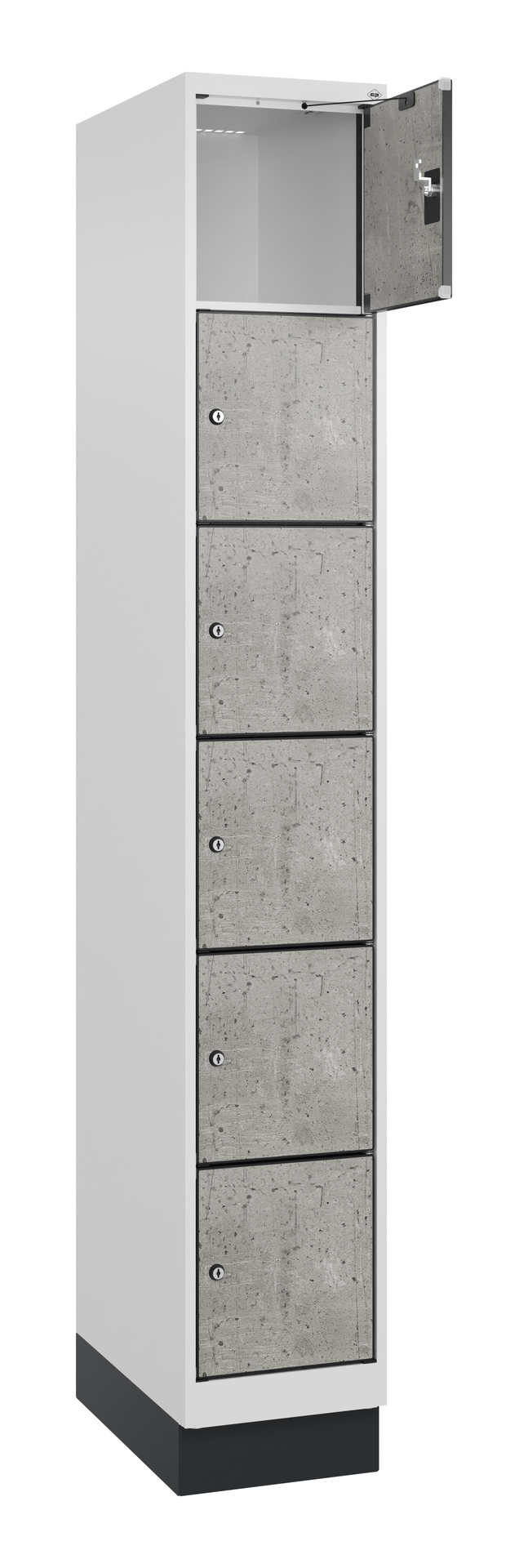 C+P Schlie�fachschrank Evolo PLUS, Sockel, 6 F�cher, 1950x300x500mm