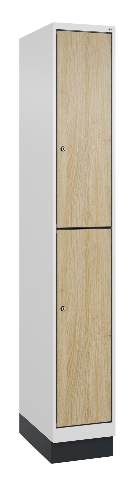 C+P Doppelst�ckiger Spind Evolo PLUS, 2 F�cher, 1950x300x815mm