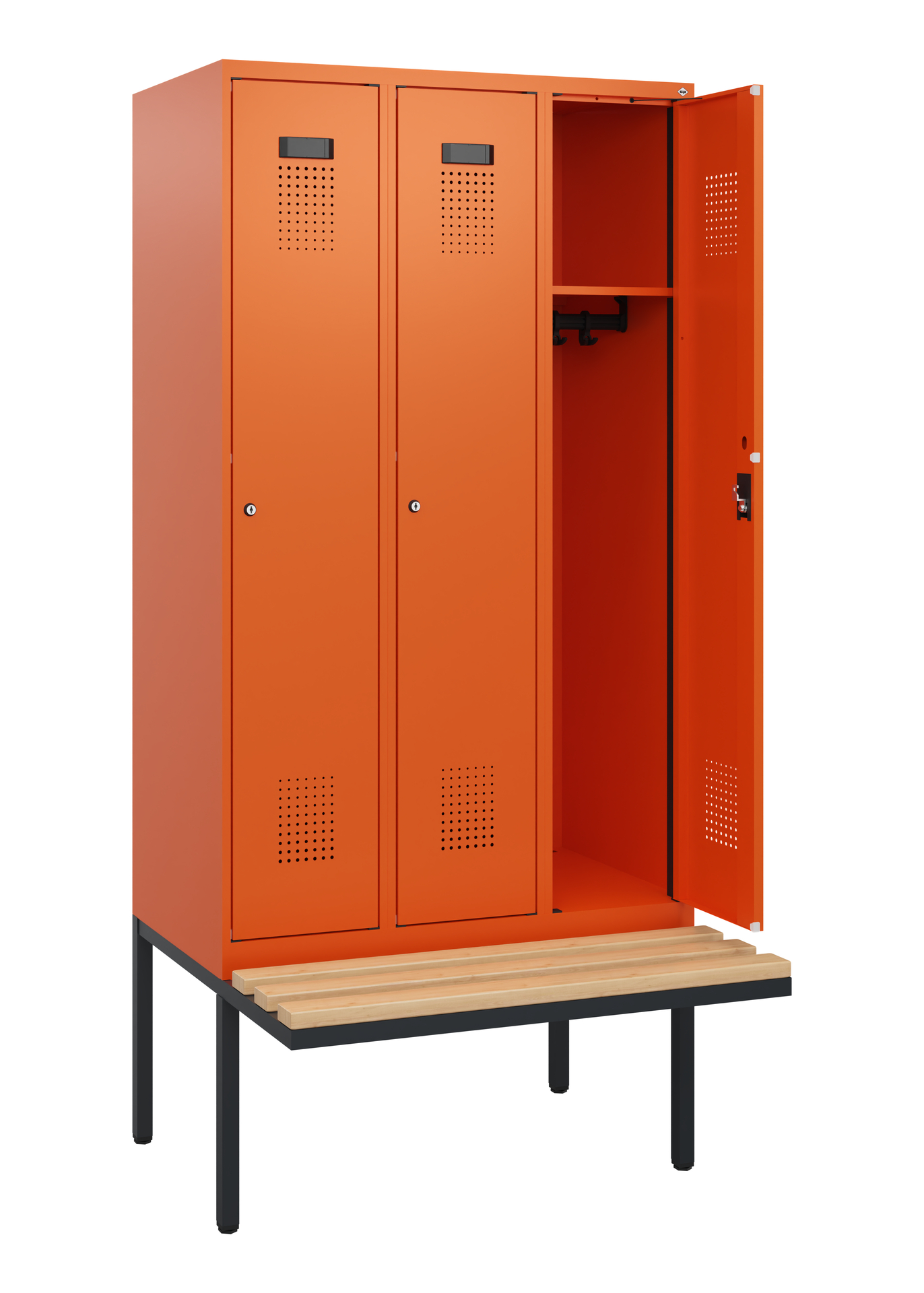 C+P Spind Evolo PLUS, Bank, 3 Abteile, 1950x900x81